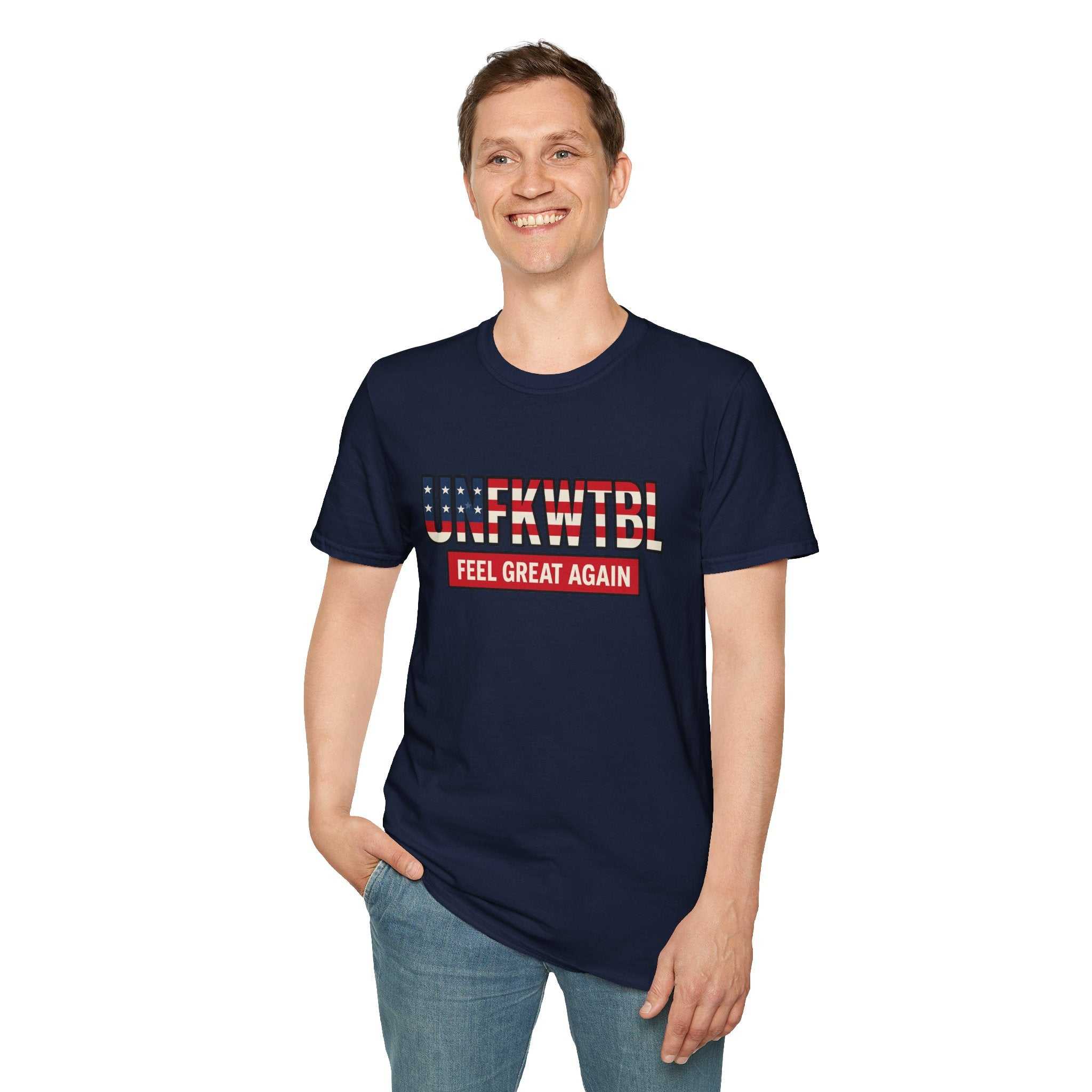 T-Shirt — "FEEL GREAT AGAIN" American Flag Graphic