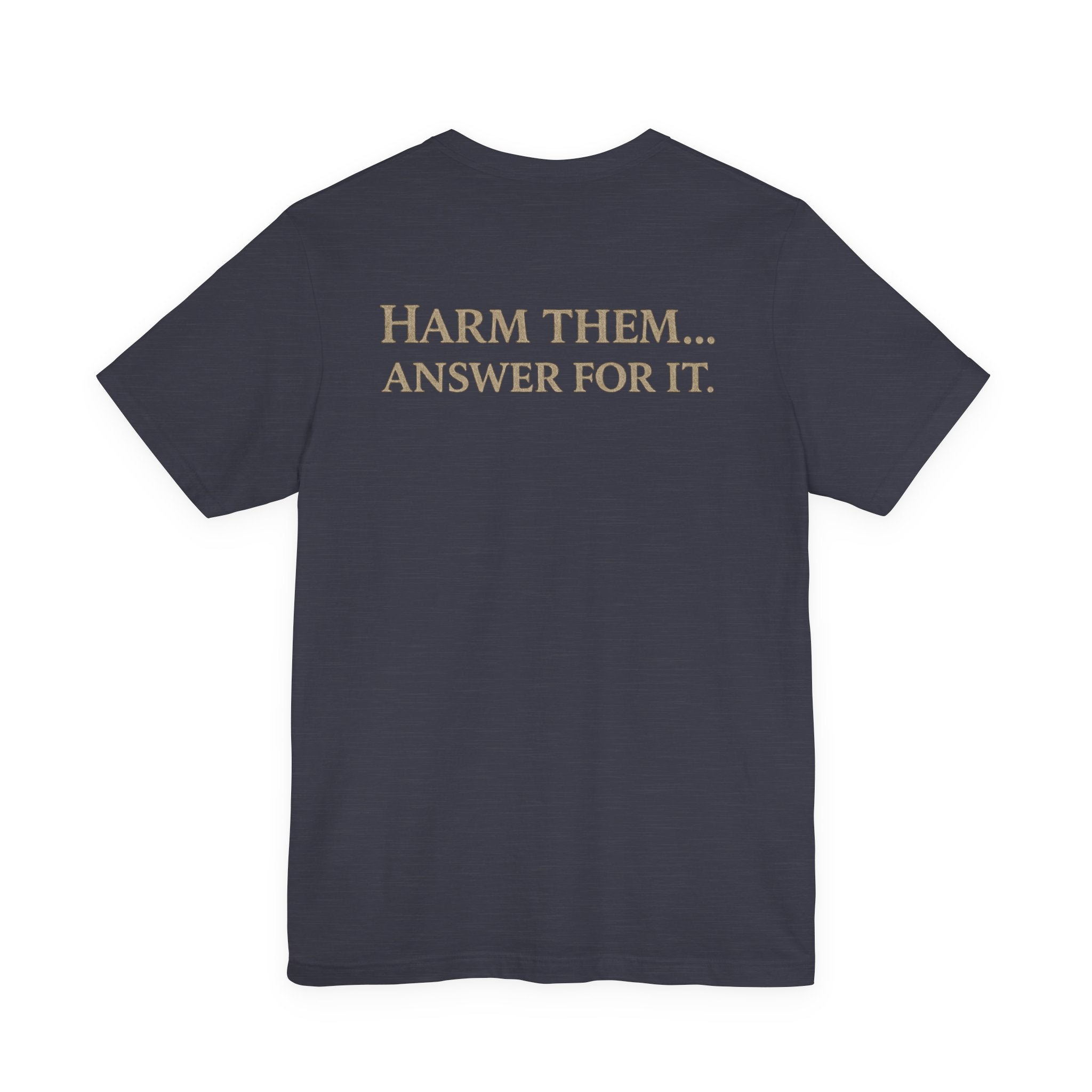 Protect the Innocent Skull Tee — "Harm Them... Answer For It." Statement T-Shirt