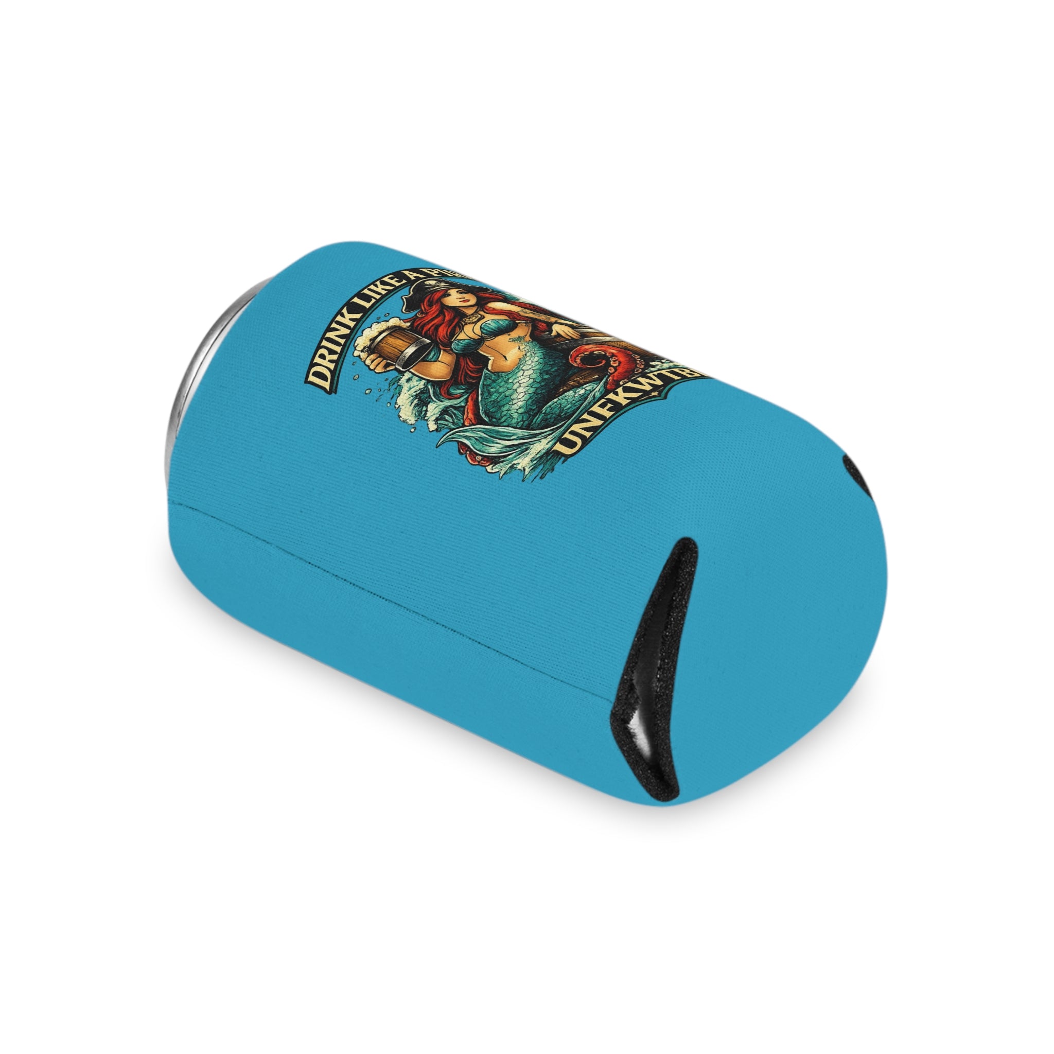 Can Cooler — "Drink Like a Pirate / Stay Cold" Mermaid & Skull Beer Koozie