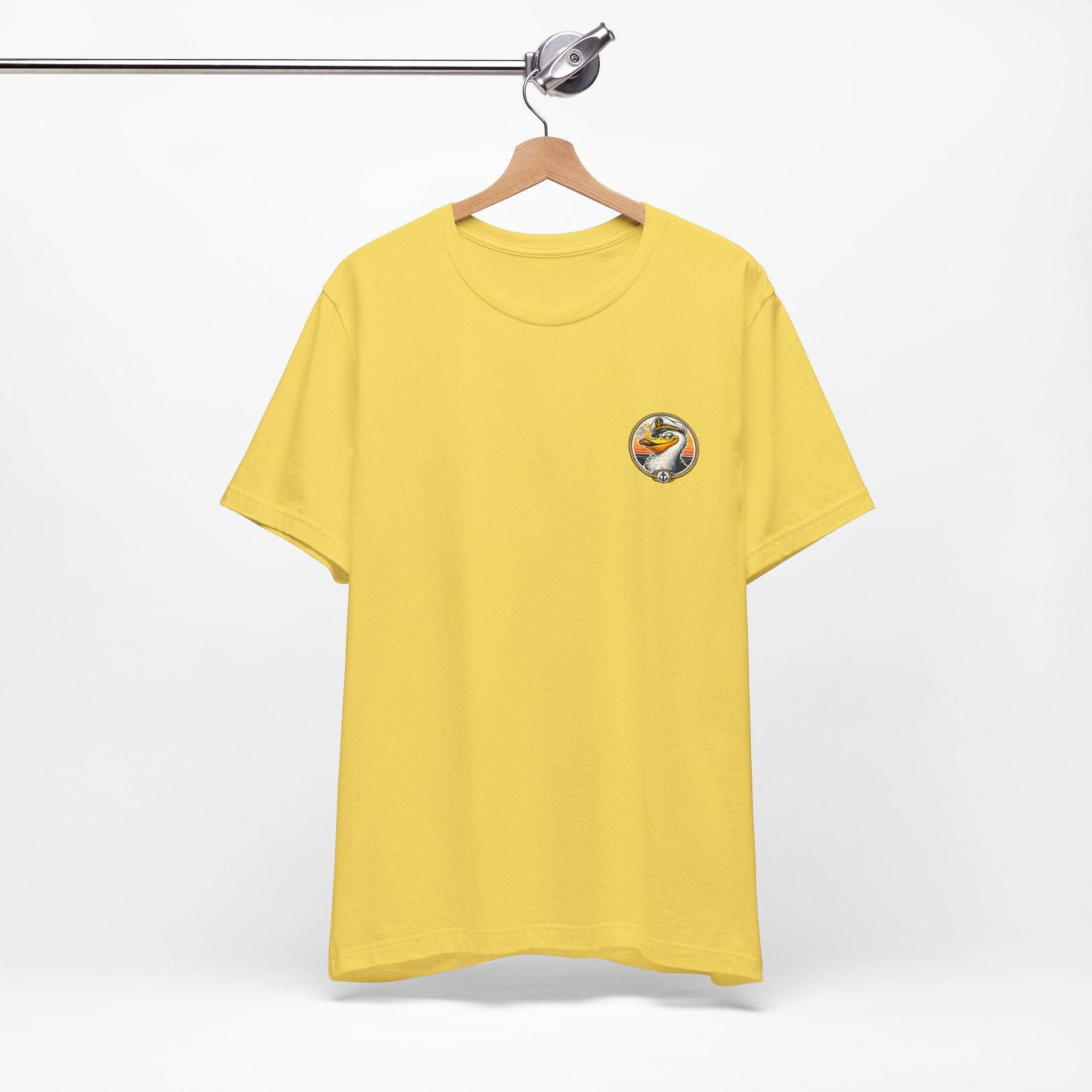 Duck Captain Graphic Tee — Sailor Duck Drinking Rum Retro Beach Shirt