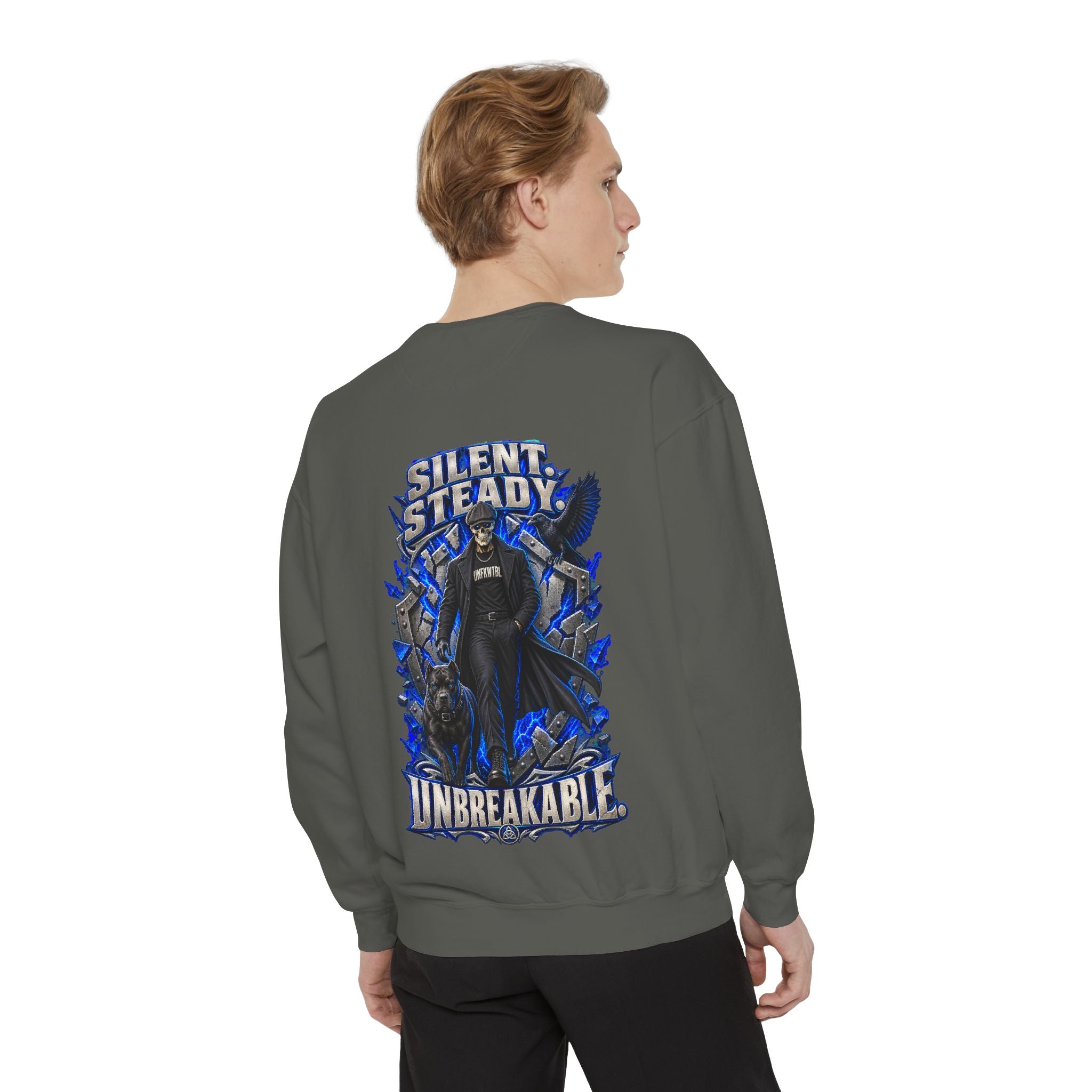 Silent. Steady. Unbreakable. Crewneck