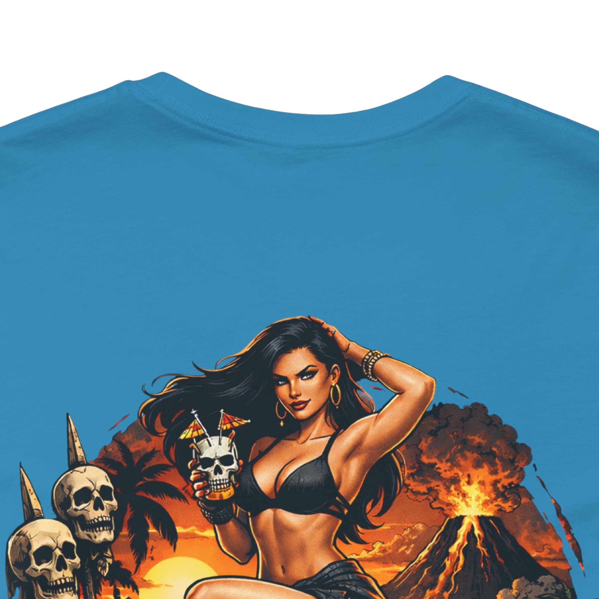 Paradise Has a Price T-Shirt — Tropical Pinup Skull Island Graphic Tee