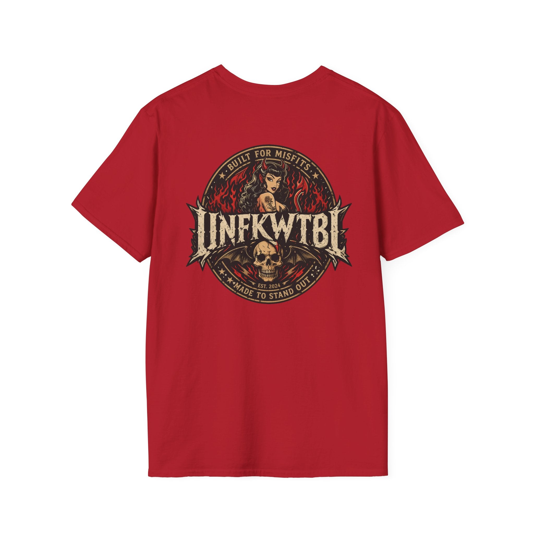 Graphic T-Shirt — 'UNFKWTBL' Vintage Rock Skull Design
