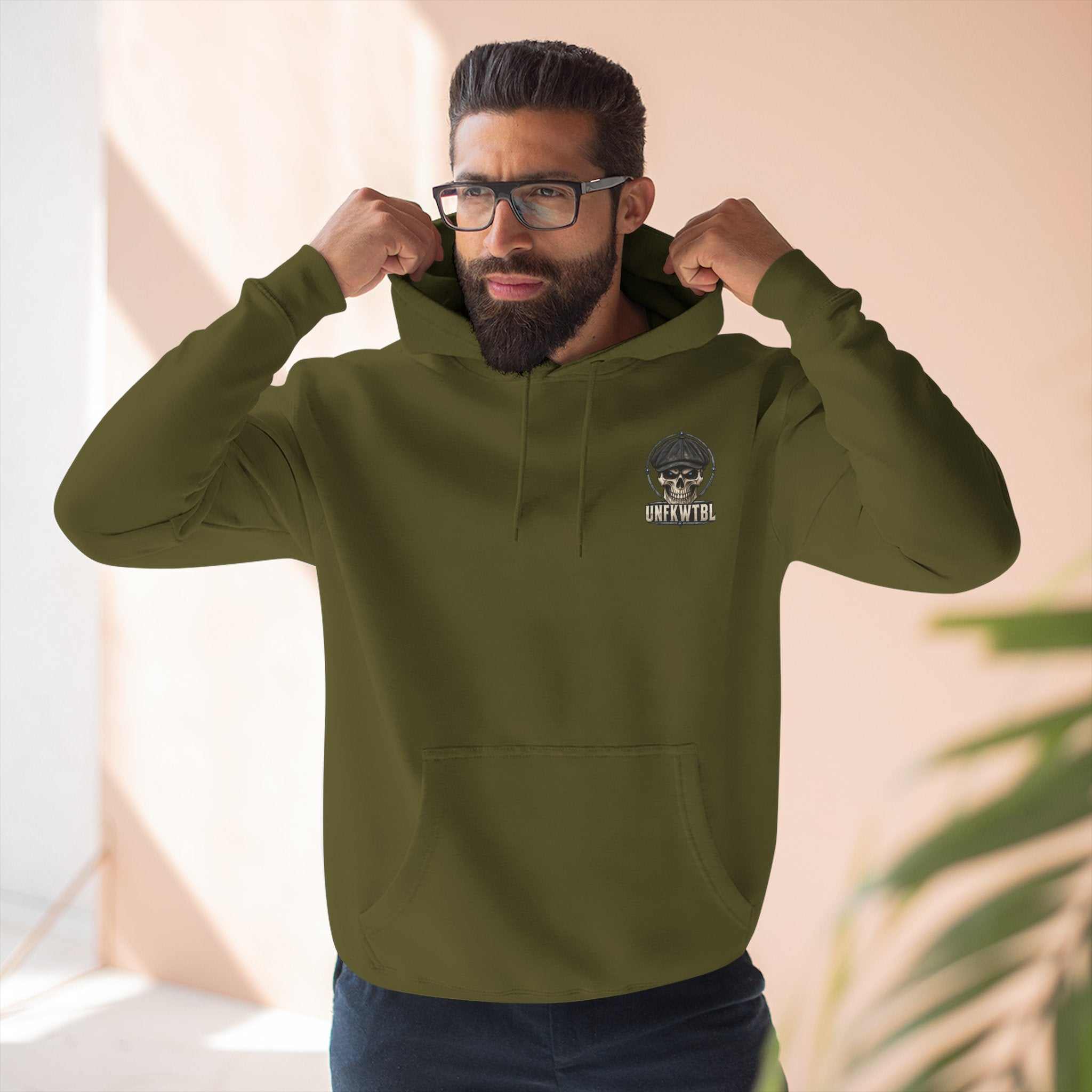 Hard to Spell. Harder to Break. Skull Hoodie