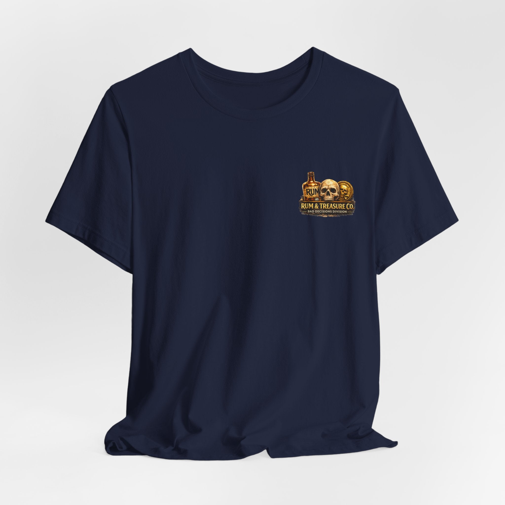 Pirate Skull Treasure Tee — Skeleton Captain, Mermaids & Gold Chest Graphic T-Shirt