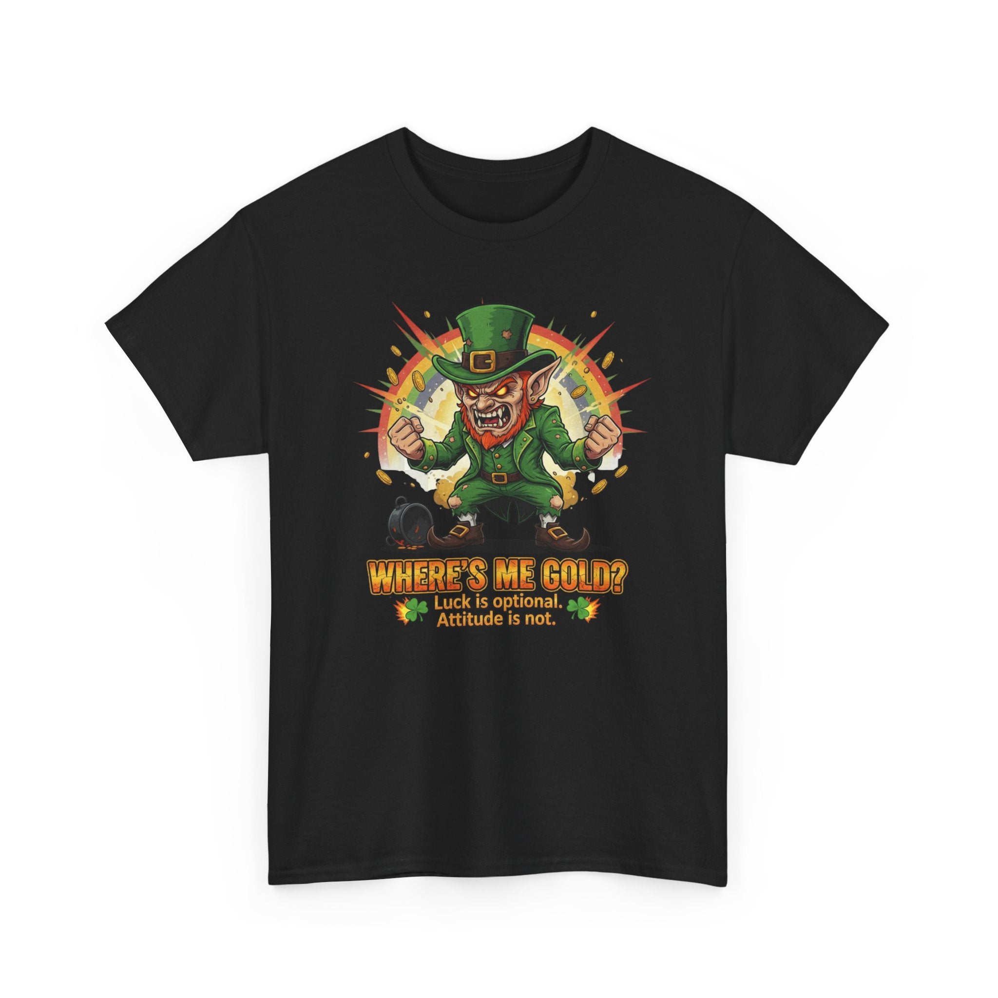 St. Patrick's Day Tee | Leprechaun Design Shirt for Luck - UNFKWTBL COMPANY INC