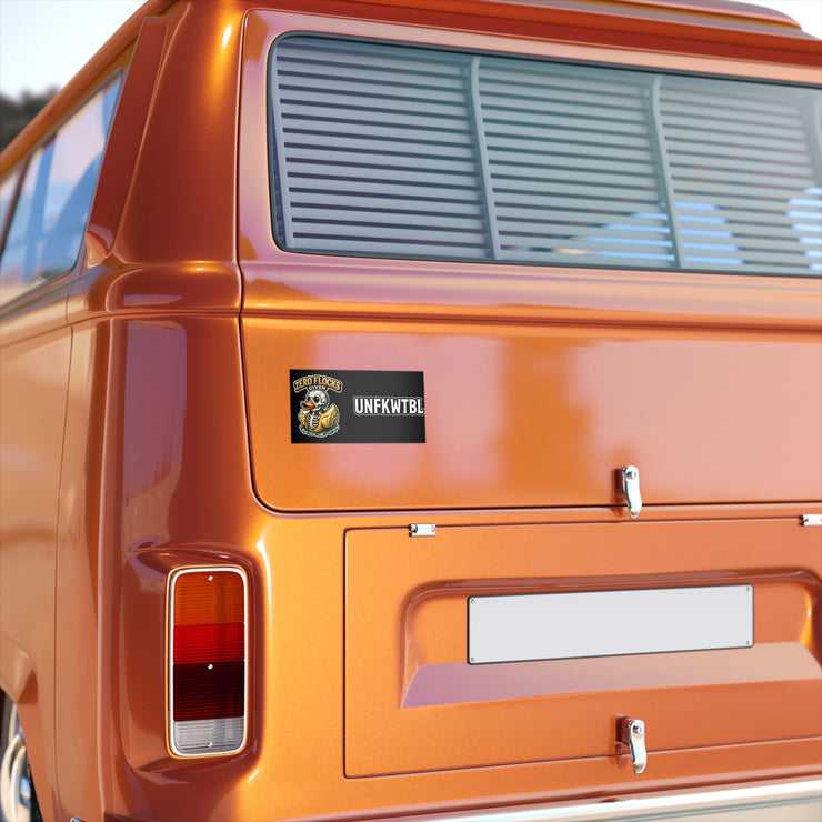 Bumper Sticker — “Zero Flocks Given” Skeleton Duck (UNFKWTBL) Funny Vinyl Decal