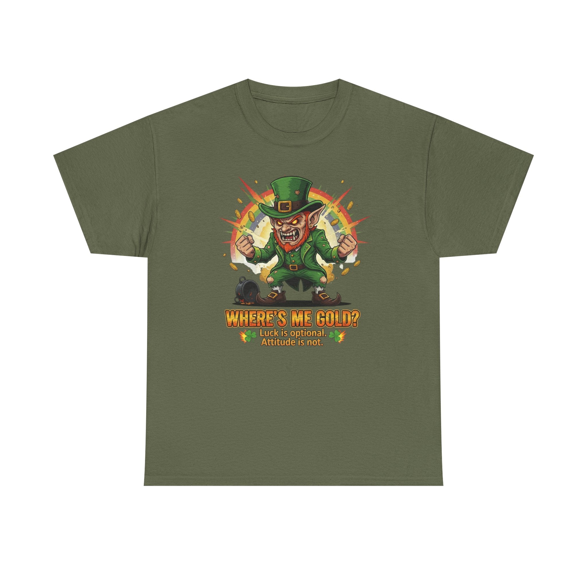 St. Patrick's Day Tee | Leprechaun Design Shirt for Luck - UNFKWTBL COMPANY INC