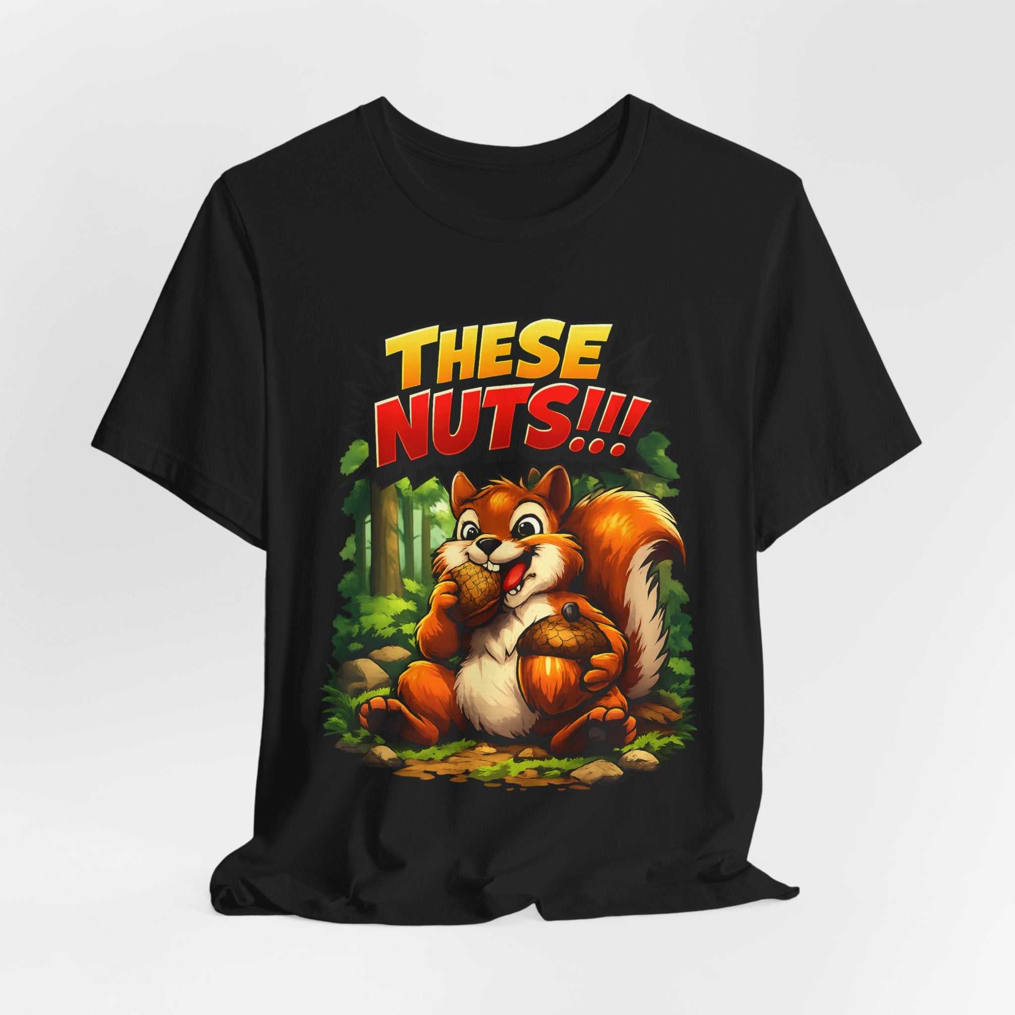 Graphic T-Shirt - Playful Squirrel Woodland Design for Casual Wear