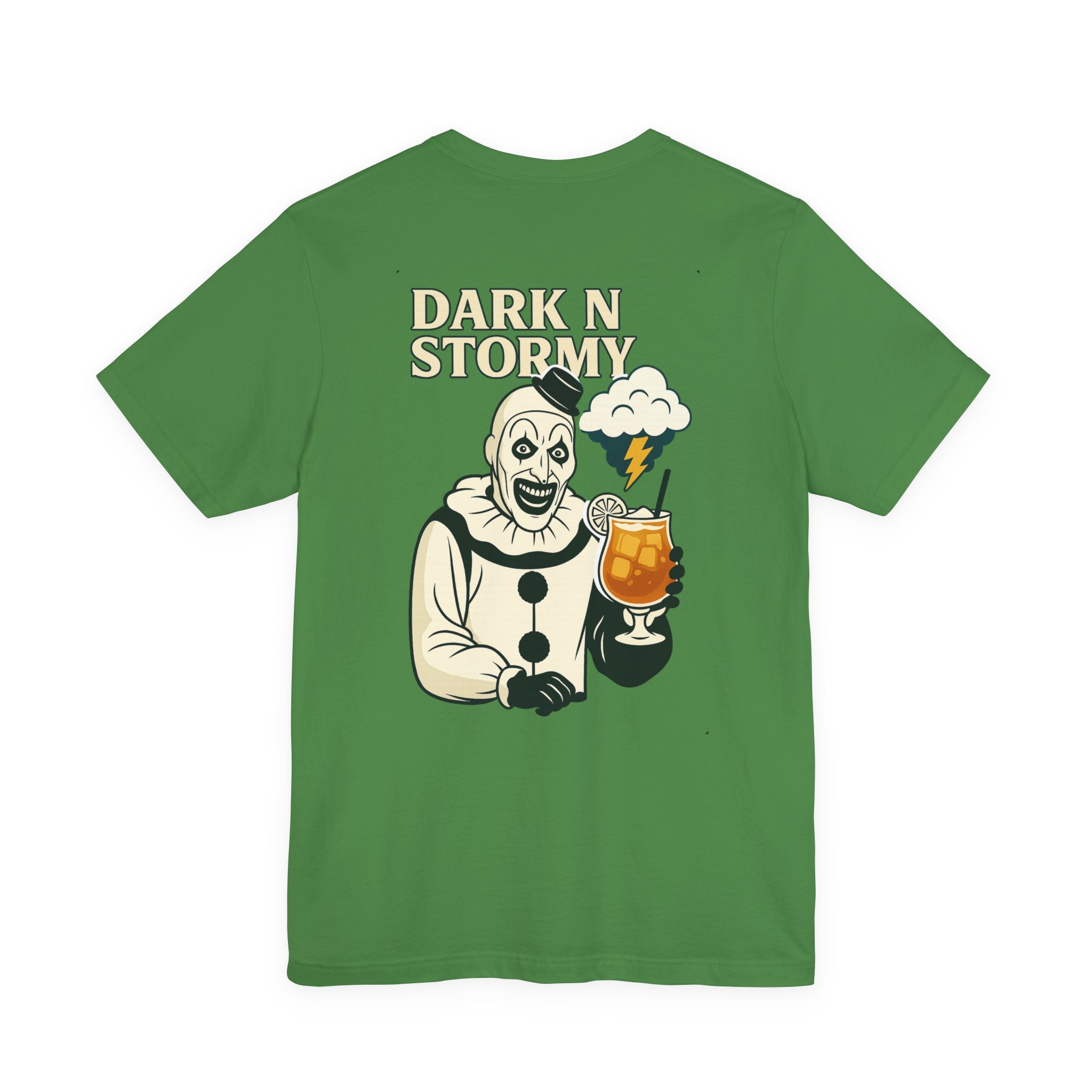 Dark 'N' Stormy Cocktail Tee — Spooky Clown Beach Bar T-Shirt