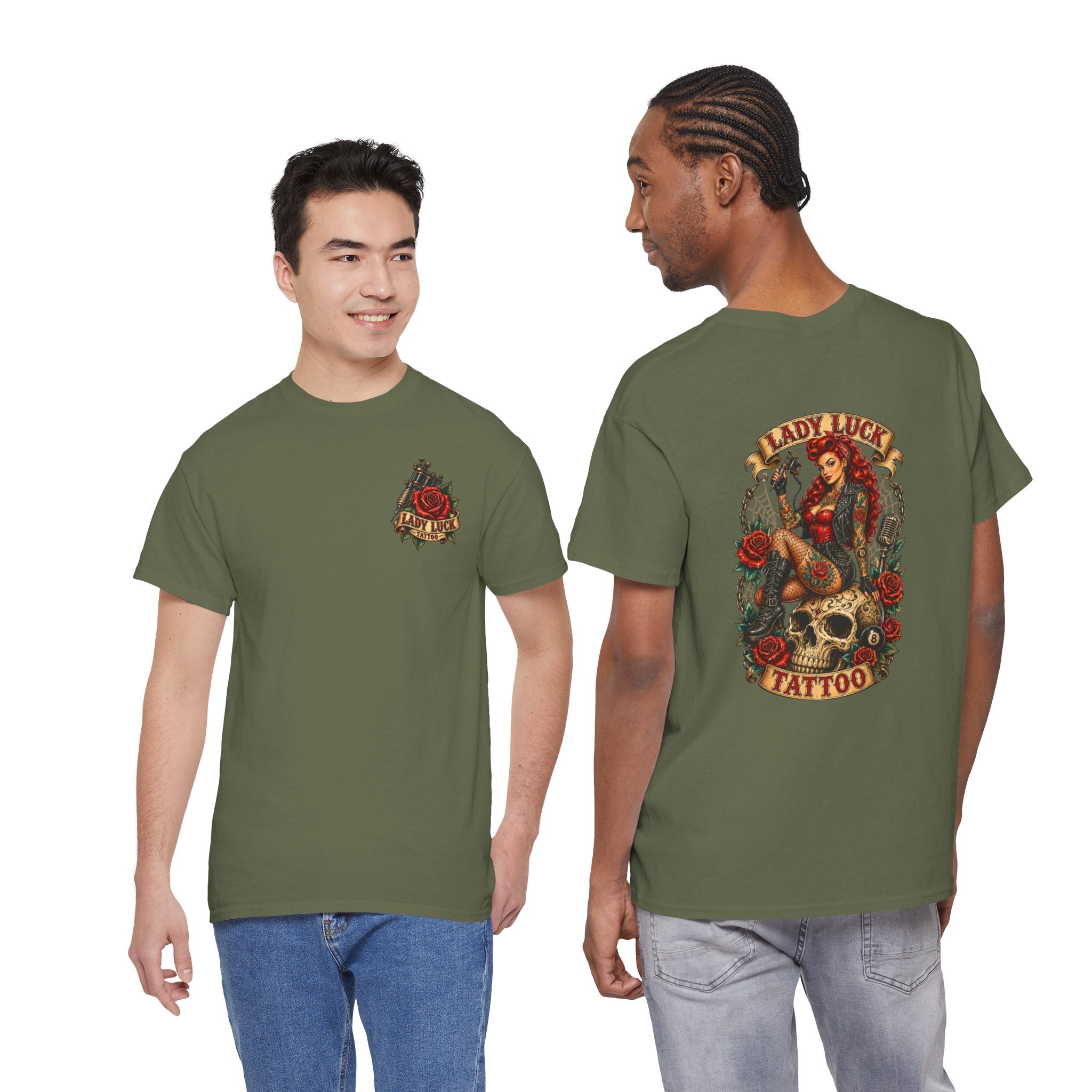 Lady Luck Tattoo Skull Queen Men’s Tee