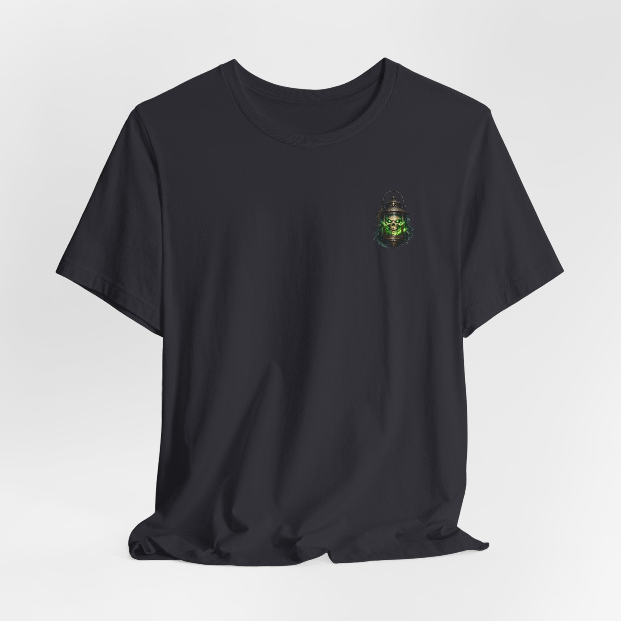 Grim Lantern Skull Tee — Gothic Horror Graphic T-Shirt