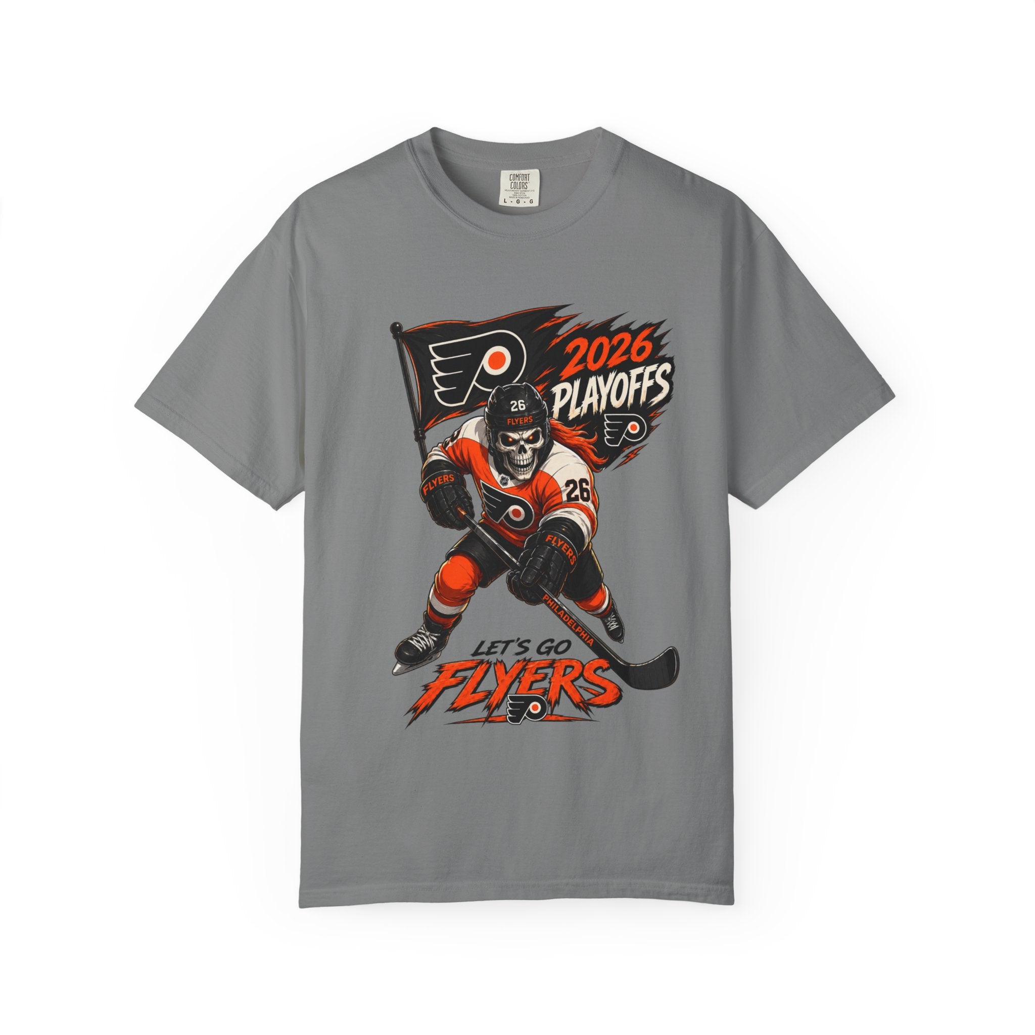 Flyers 2026 Playoffs Hockey T-Shirt — 'Let's Go Flyers' Vintage Skate Design