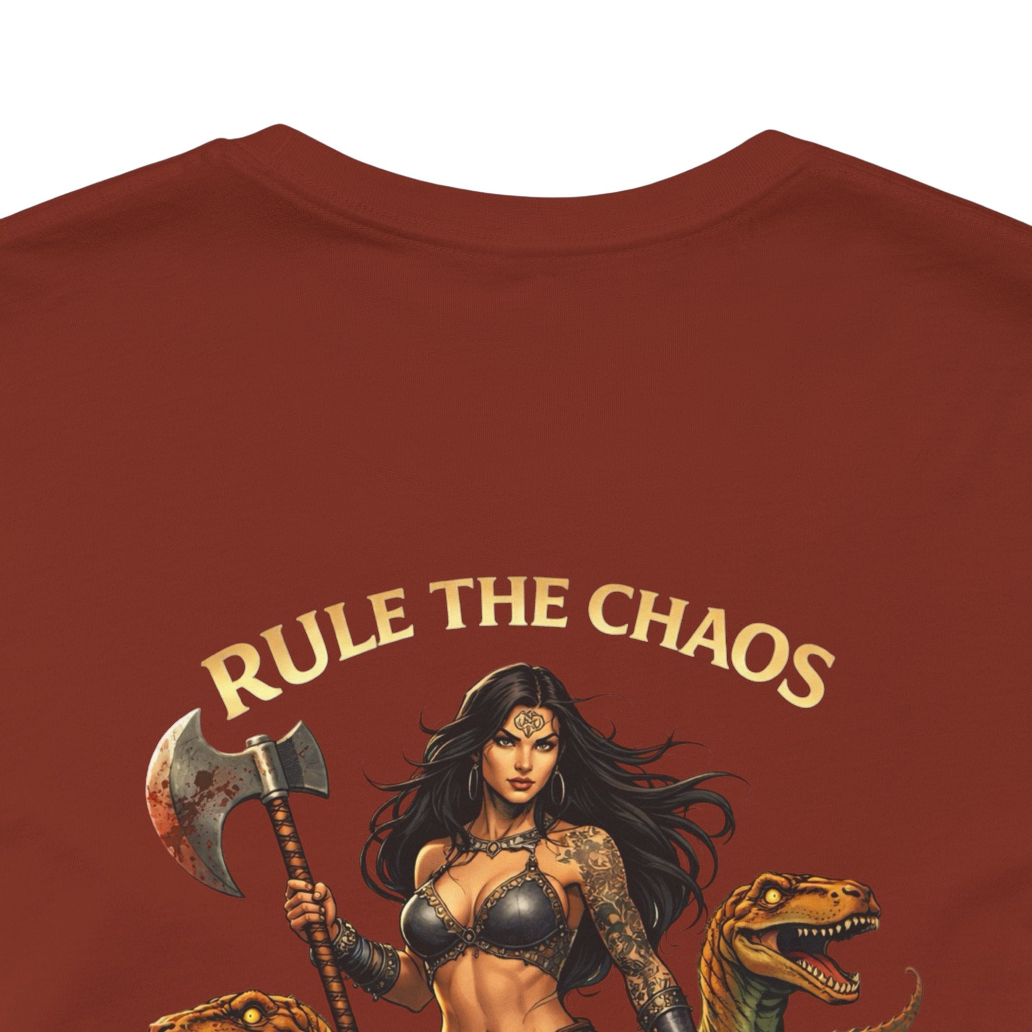 Battle Goddess Tee — "Rule The Chaos" Primal Reign Fantasy Shirt