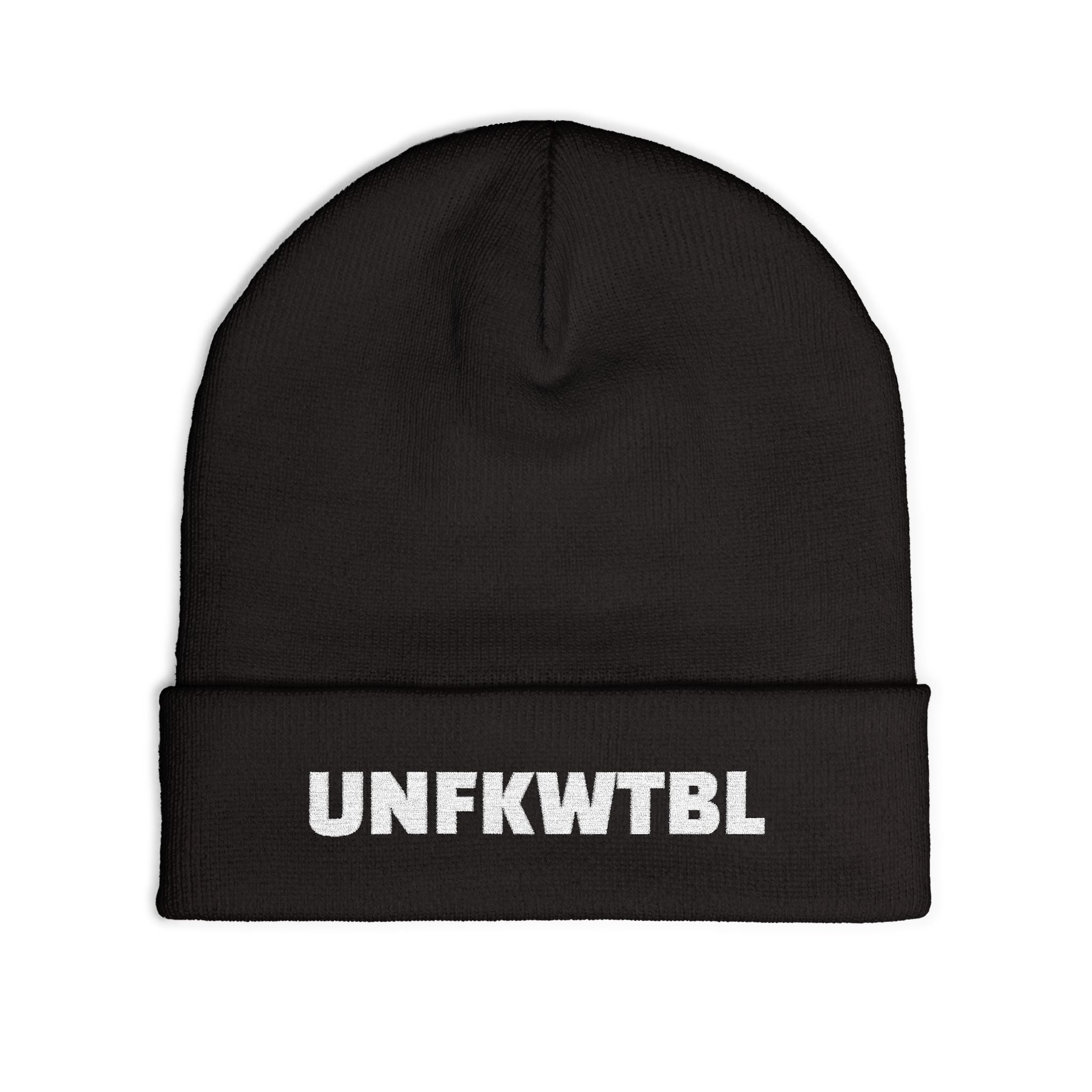 UNFKWTBL Embroidered Cuffed Knit Beanie