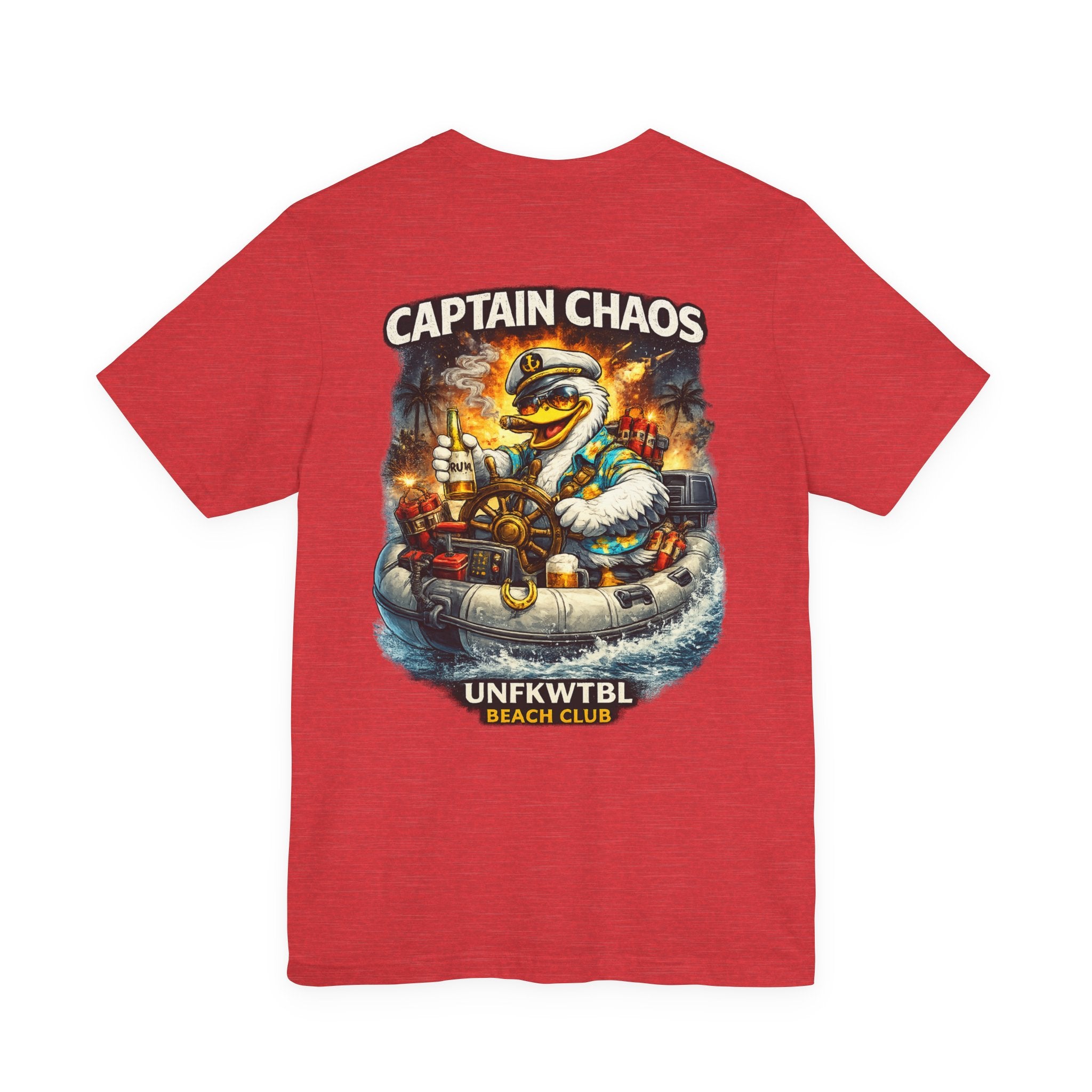 Captain Chaos Tee — Retro Beach Club Duck Graphic T‑Shirt