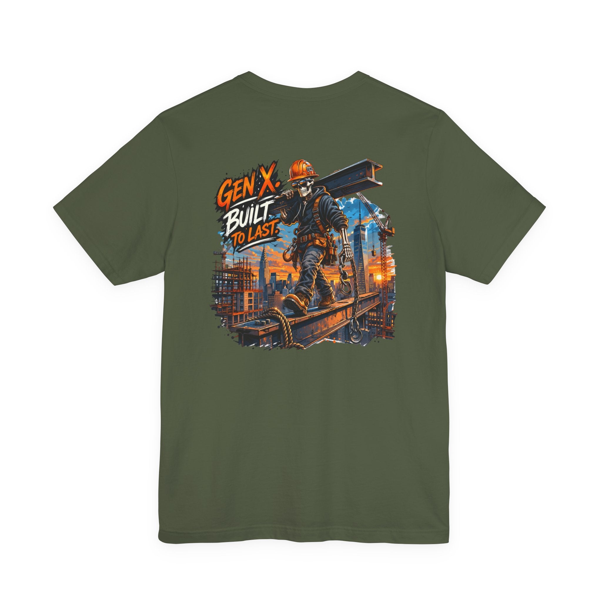 Construction Worker T‑Shirt - "Gen X Built to Last" Vintage Trades Tee