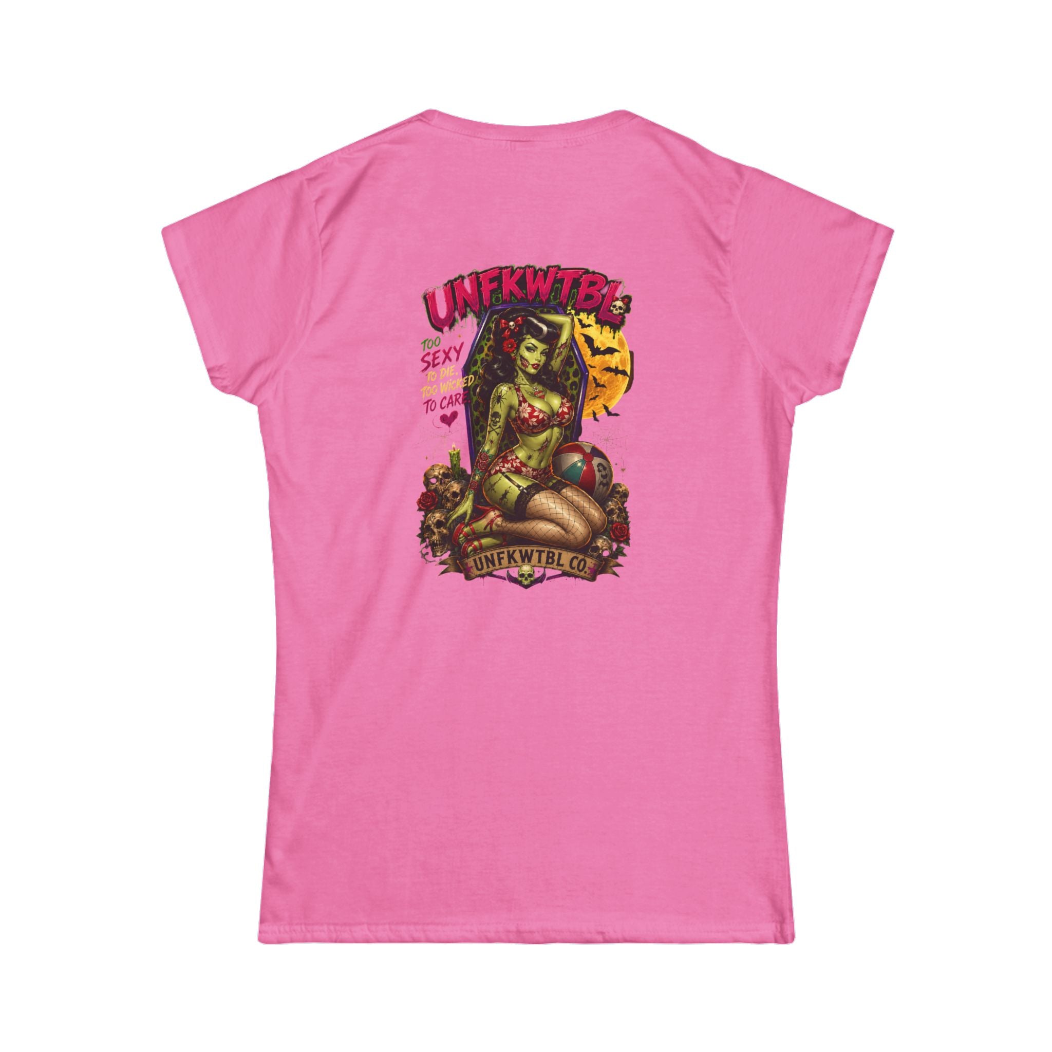 Zombie pinupWomen’s Tee - Classic White Softstyle Crewneck
