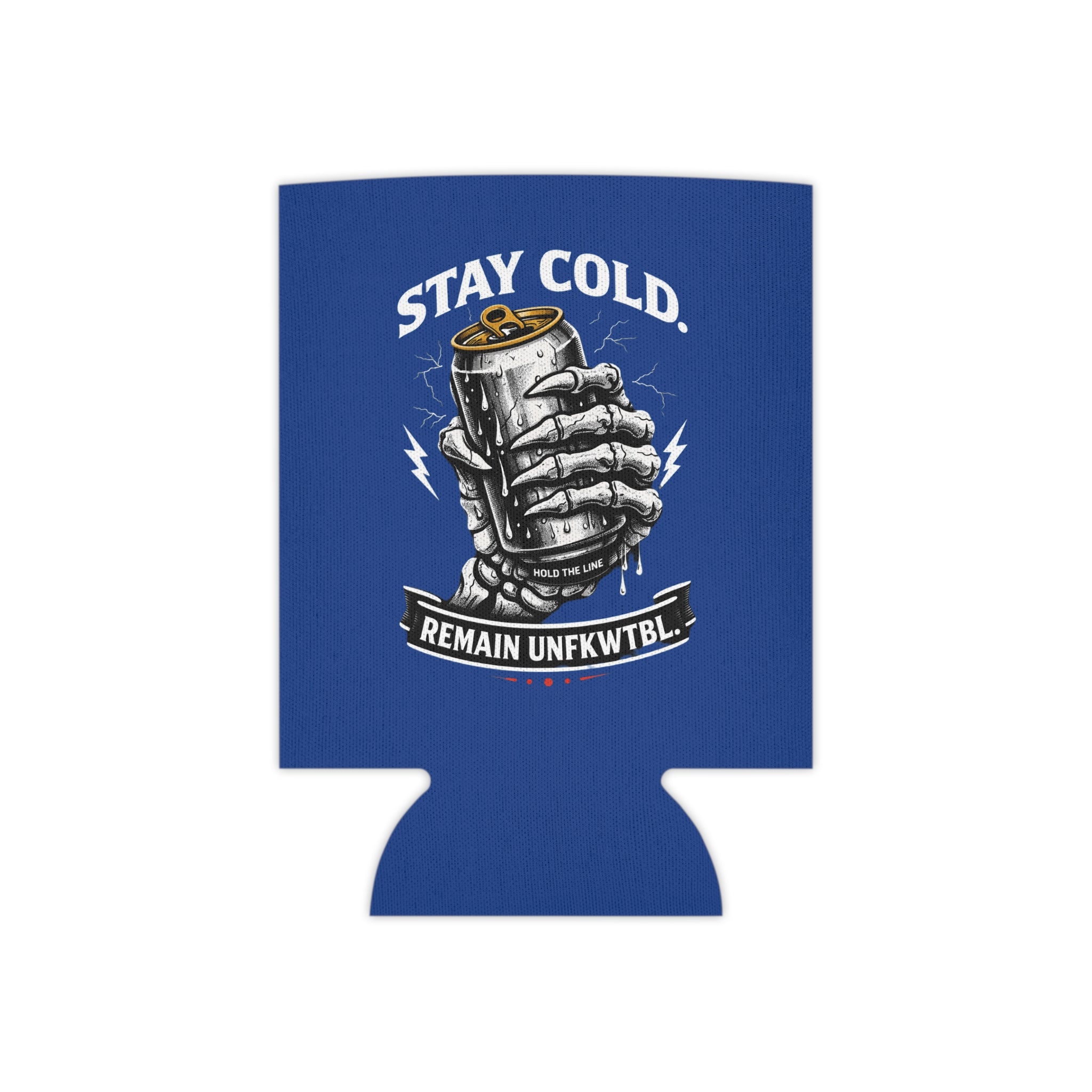 Can Cooler - "Stay Cold" Skull Hand Beer Koozie (You’re On The Menu)