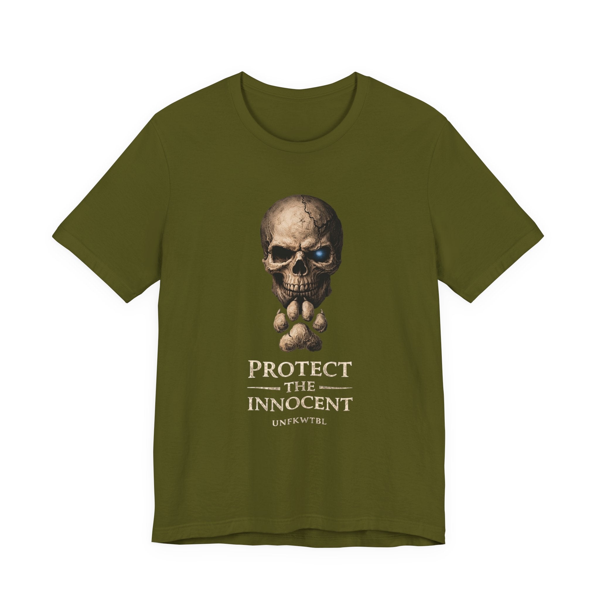 Protect the Innocent Skull Tee — "Harm Them... Answer For It." Statement T-Shirt
