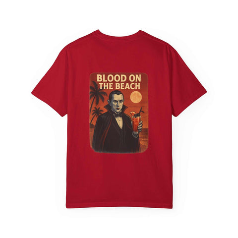 DRACULA Beach Horror Unisex T-shirt, Vintage Vampire Tee, Summer Apparel, Halloween Gift, Beach Party Wear, Unisex Graphic Shirt