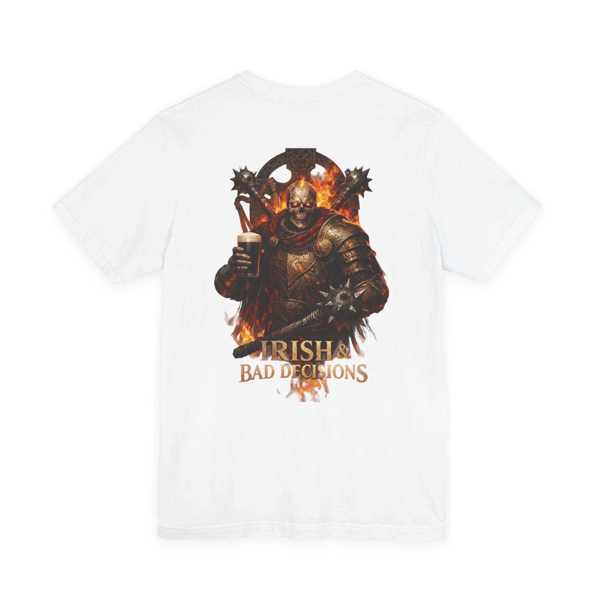 Irish Bad Decisions T-Shirt — Medieval Knight Drinking St. Patrick’s Day Tee