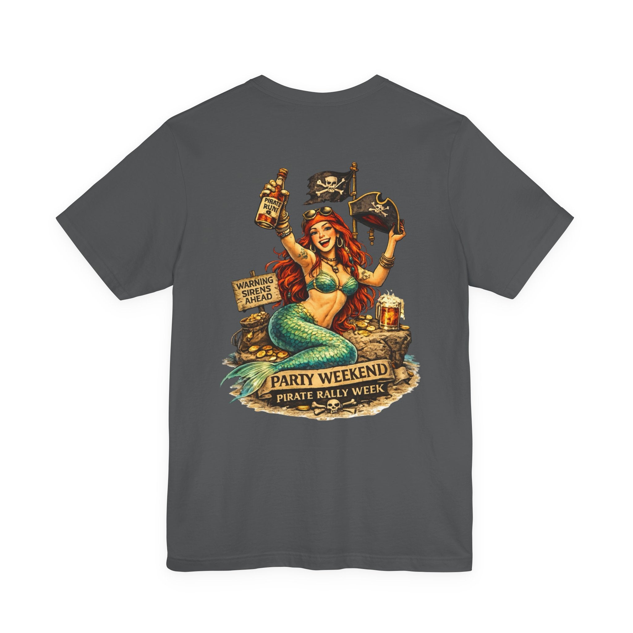 Pirate Mermaid Party Tee — “Party Weekend Pirate Rally Week” Graphic T-Shirt