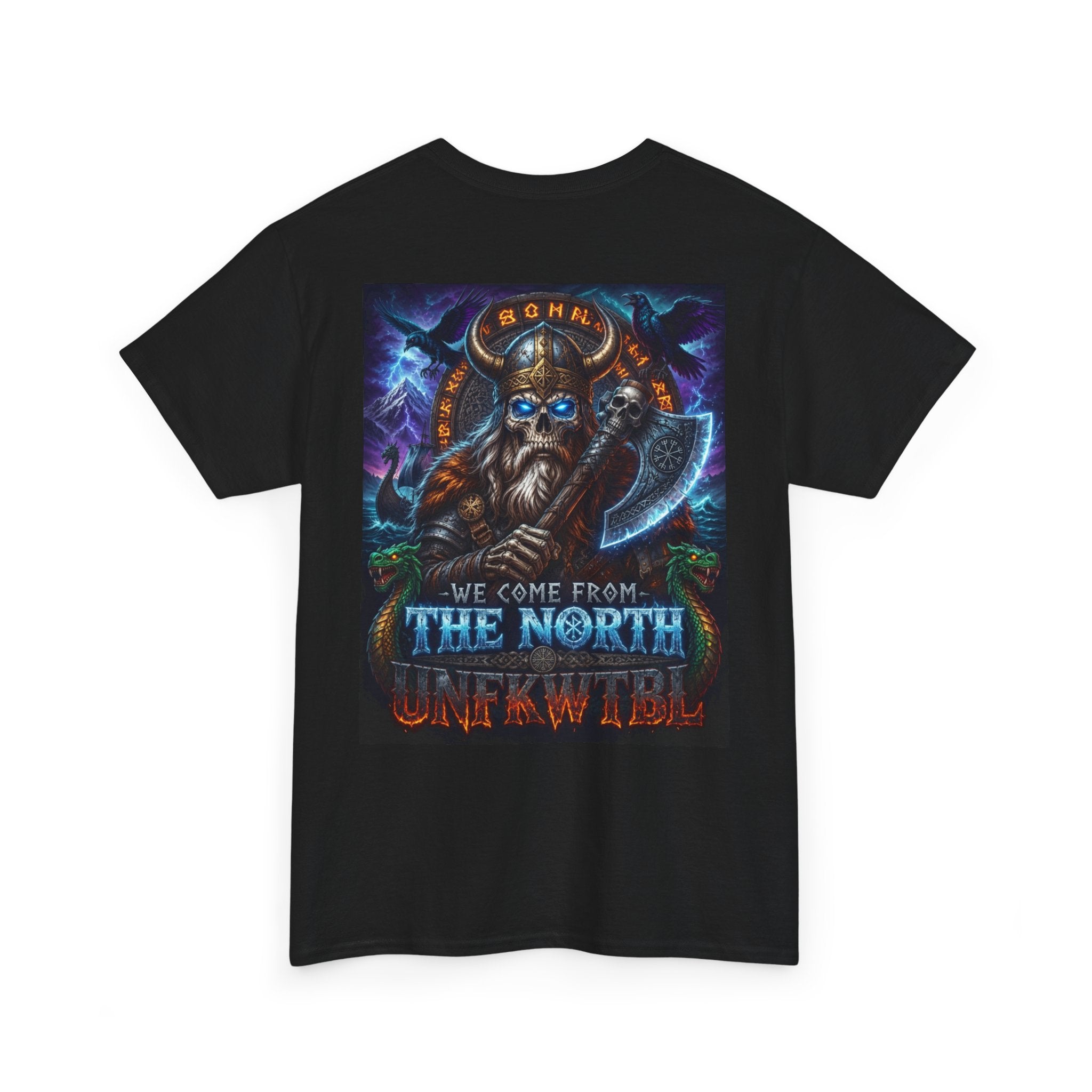 Viking Axe T-Shirt — "We Come From The North, Unafraid" Heavy Cotton Tee