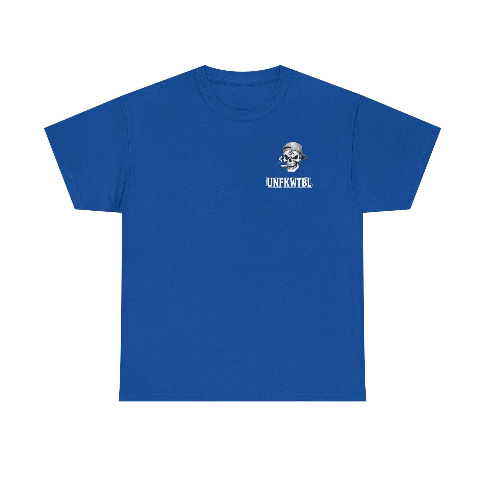 Skull & 'UNFKWTBL' Graphic Tee — Vintage Biker Skull T‑Shirt