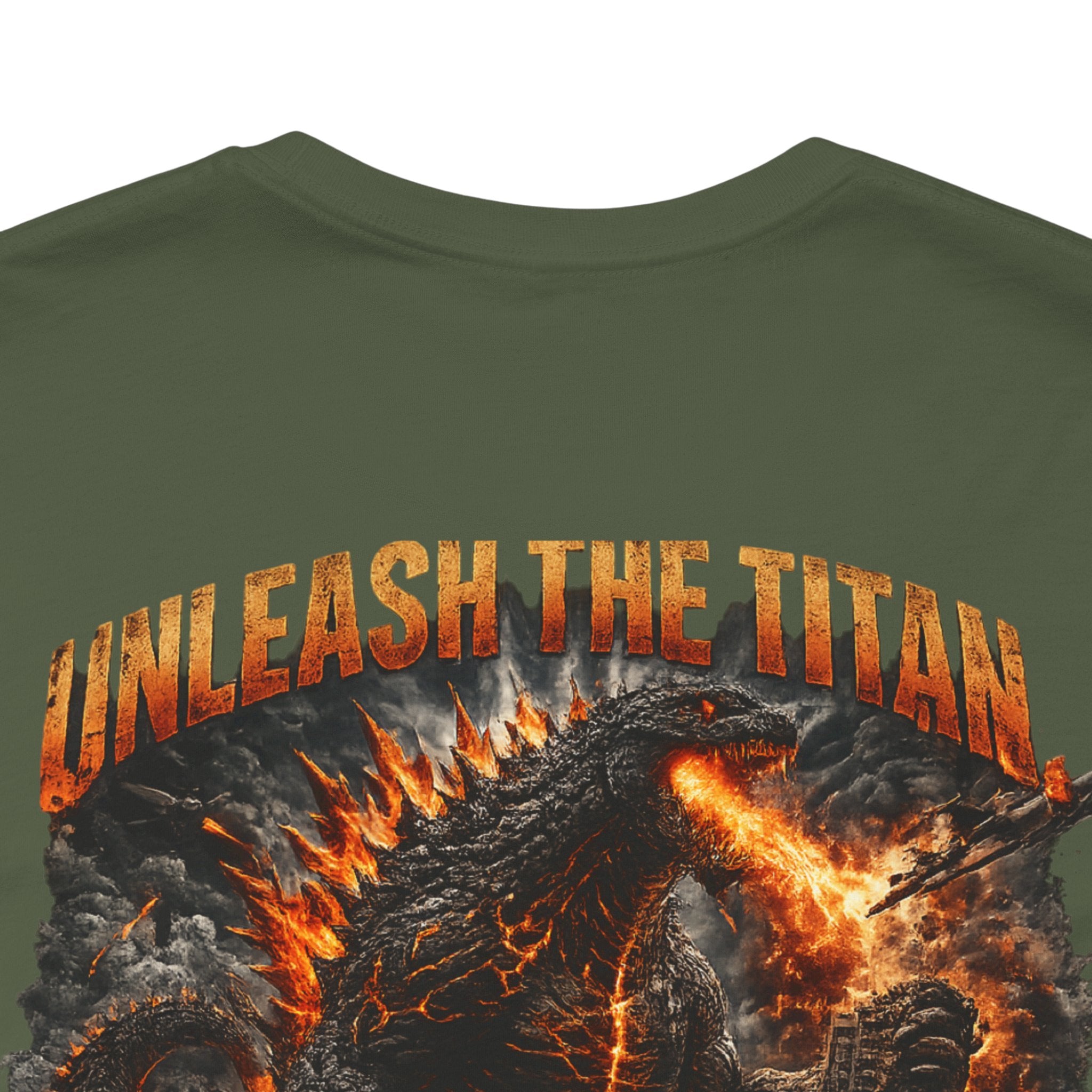 Titan Unleashed Graphic Tee — 'Unleash the Titan' Fire Kraken T‑Shirt