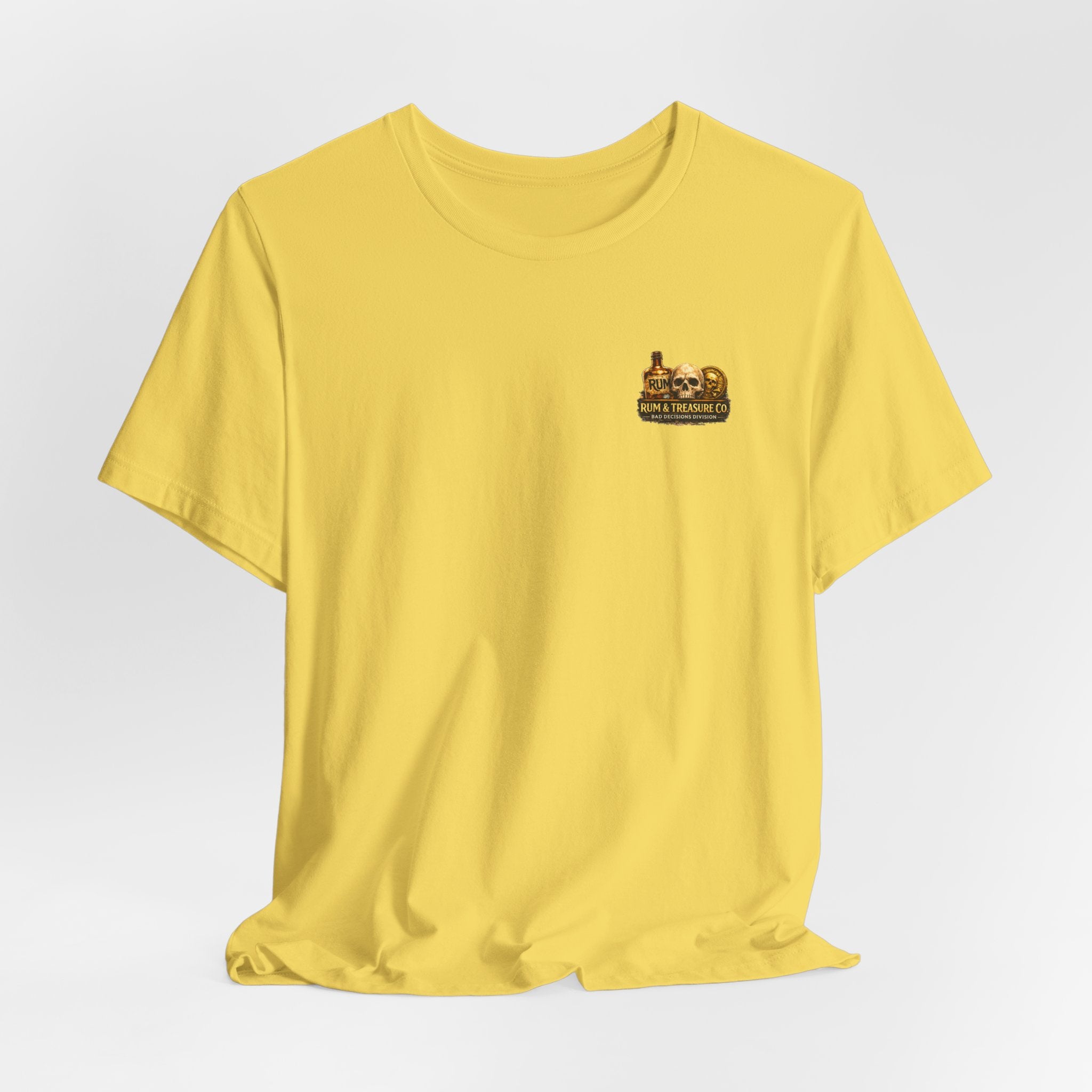 Pirate Skull Treasure Tee – "Trust the Rum Not the Plan"