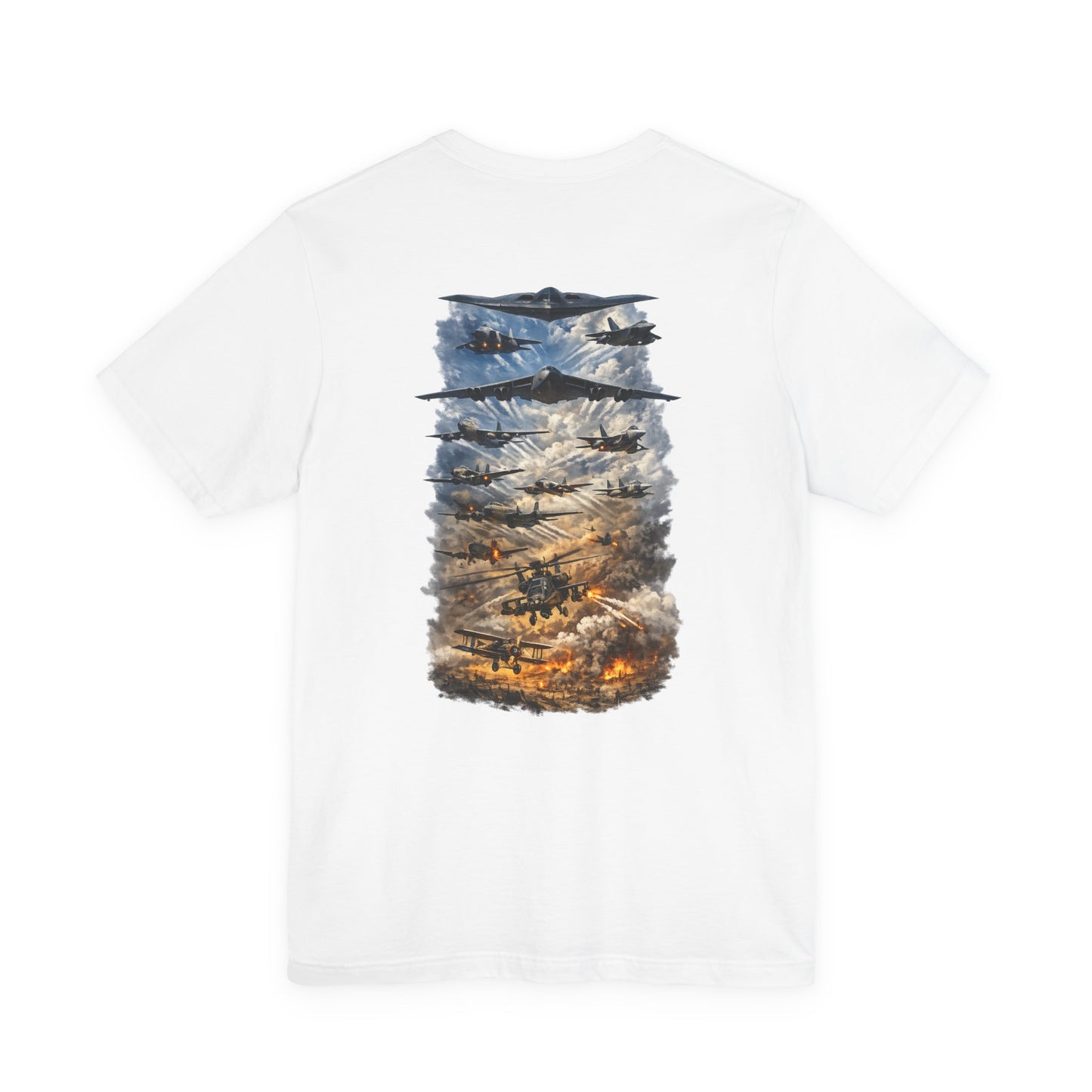 Aerial Squadrons Graphic Tee — Vintage Military Plane Sunset T-Shirt