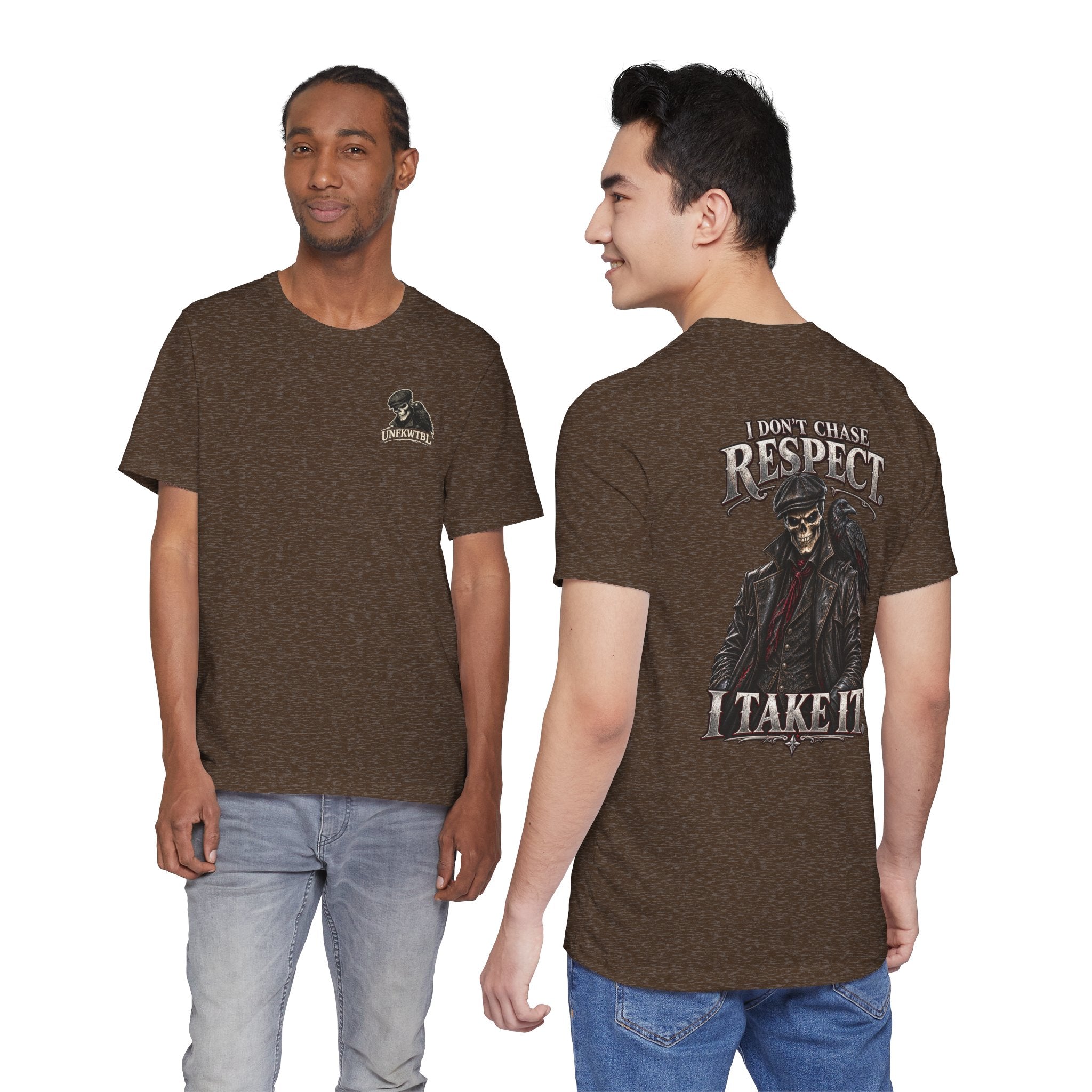 Respect T-Shirt — "I Don't Chase Respect, I Take It" Raven Graphic Tee