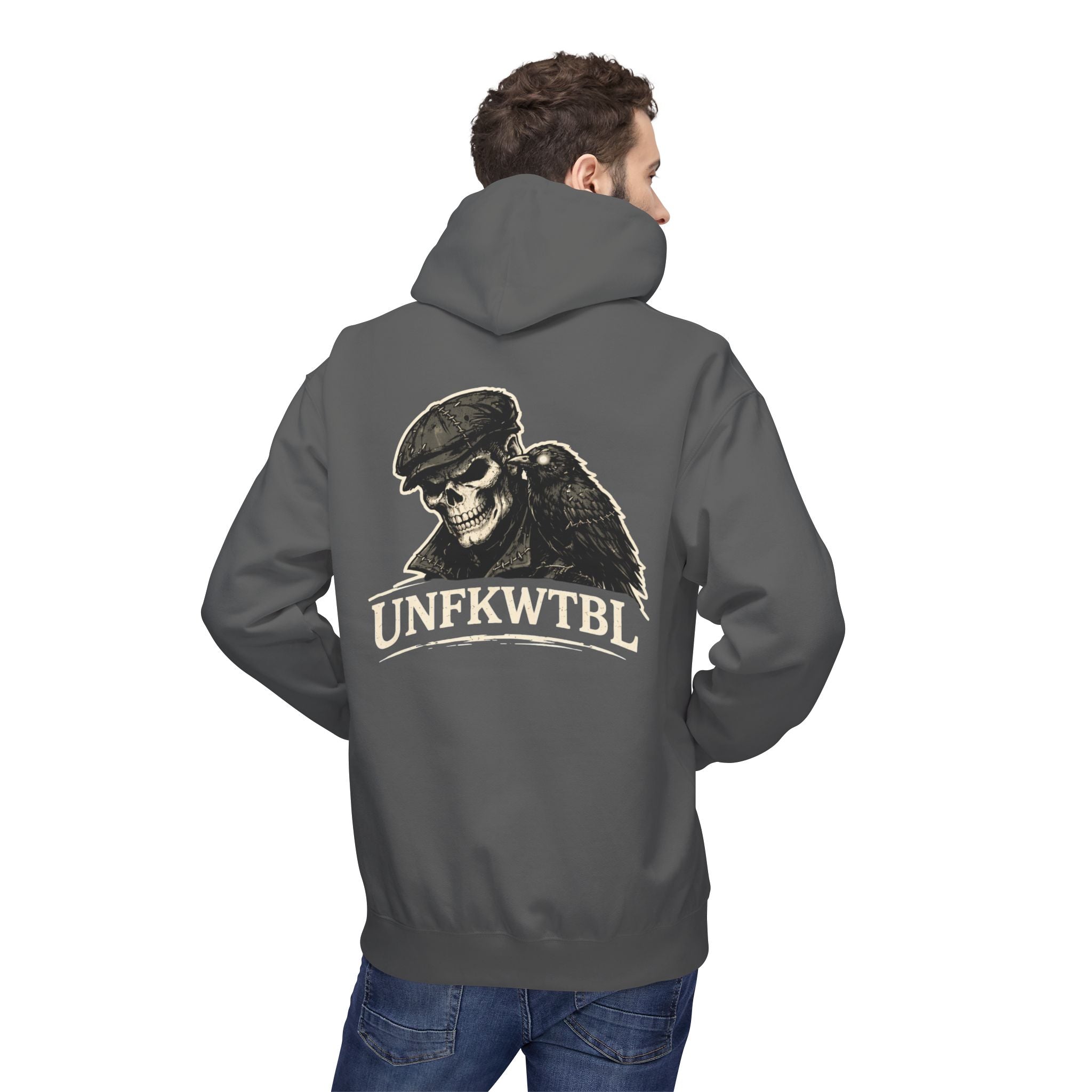 Skull & Raven "UNFKWTBL" Hoodie — Gothic Streetwear Pullover