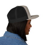 Embroidered Skull Captain Trucker Cap — Vintage Nautical Patch Hat