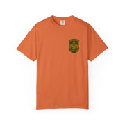 Creeper's Crawl Unisex T-shirt with Garment-Dyed Comfort, Vintage-Inspired Graphic Tee for Halloween and Casual Wear