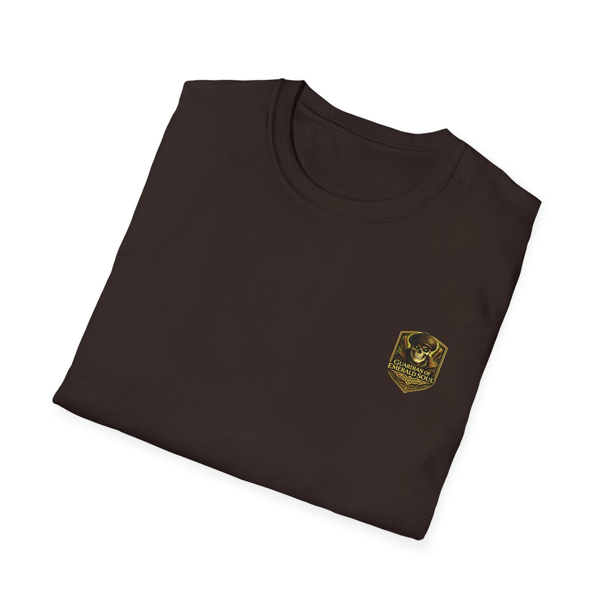 Guardian of the Emerald Soul T-Shirt — Fantasy Skeleton Adventurer Graphic Tee