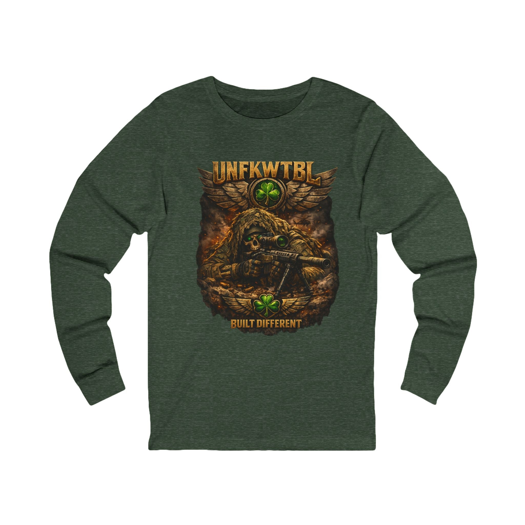 Marine reaper sniper Built Different' Long Sleeve Tee — Military Tank Graphic Shirt
