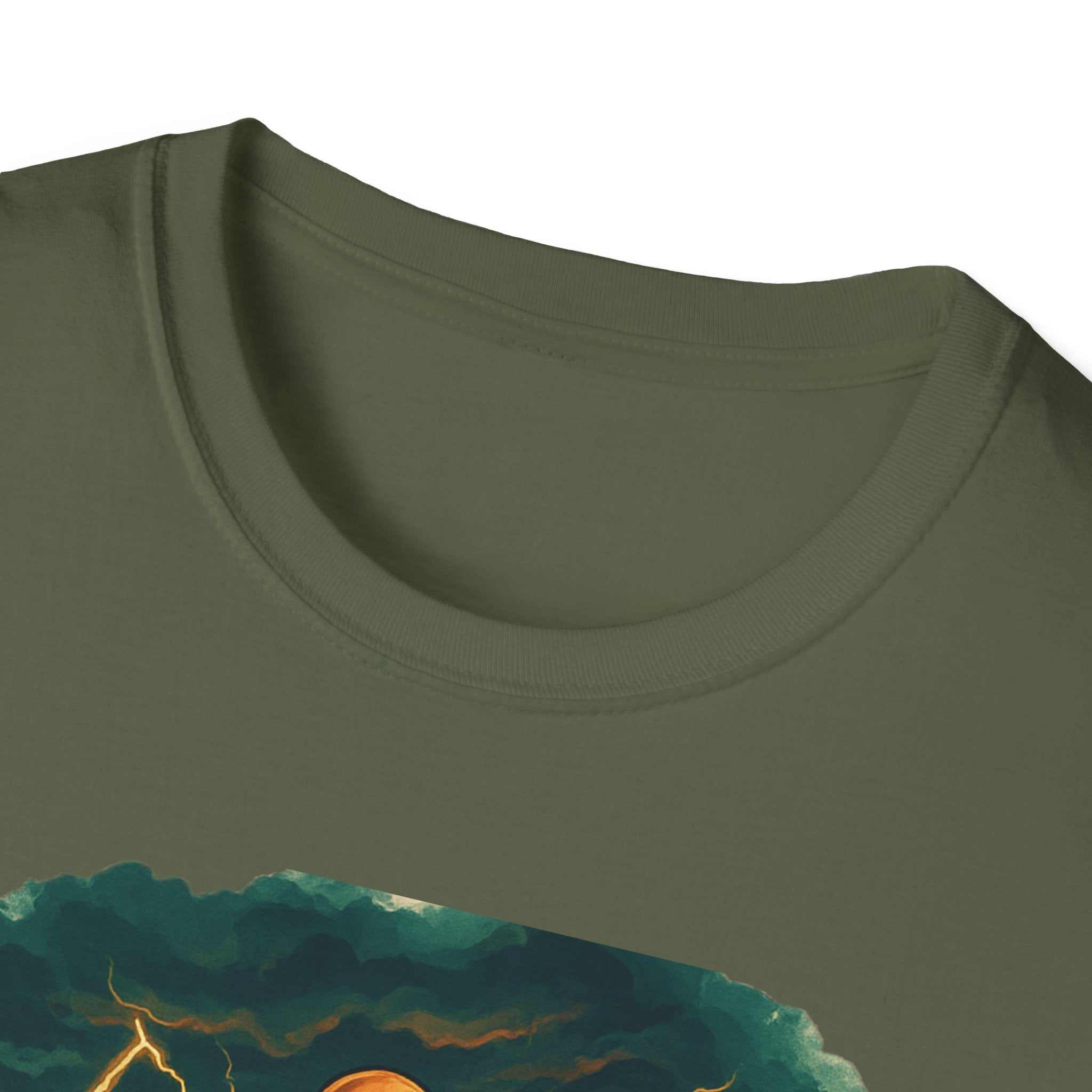 Unisex T-shirt Storm of Life atlas strength motivational design in classic fit cotton