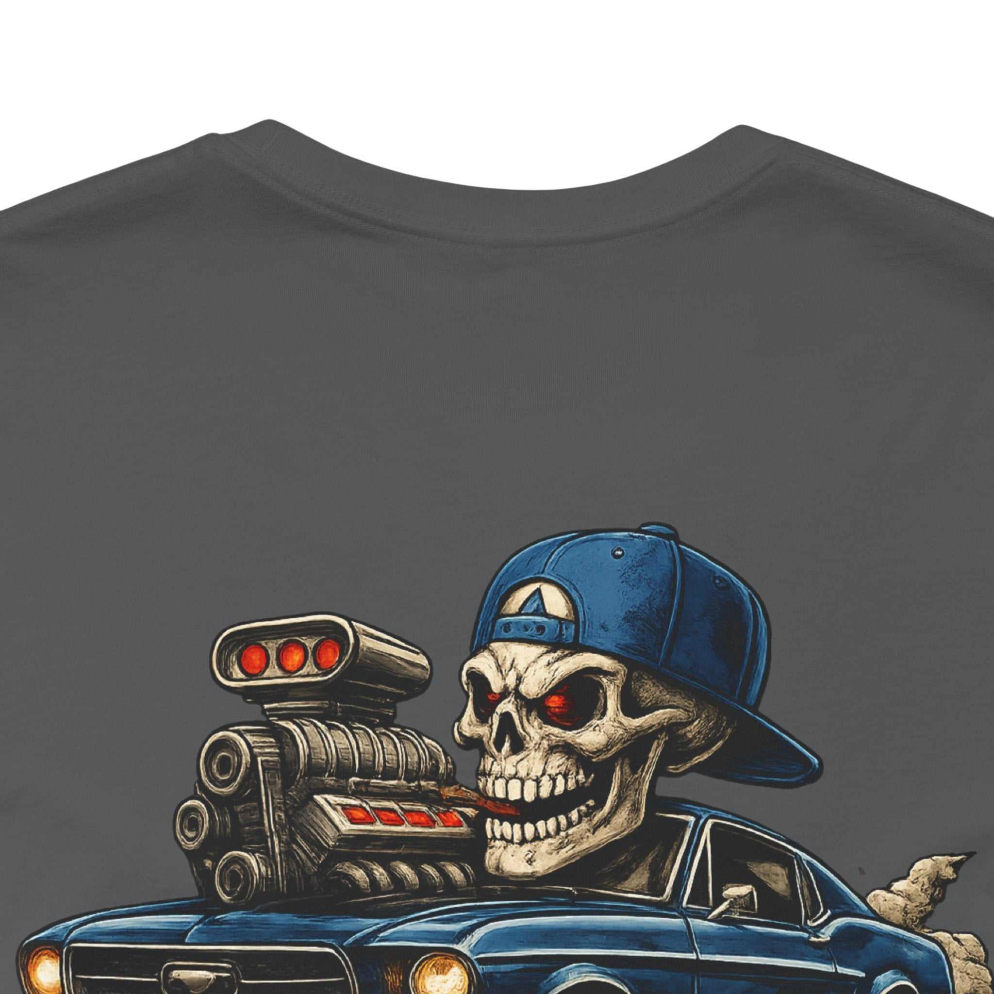 Still Raisin' Hell T‑Shirt - Skull Muscle Car Graphic Tee
