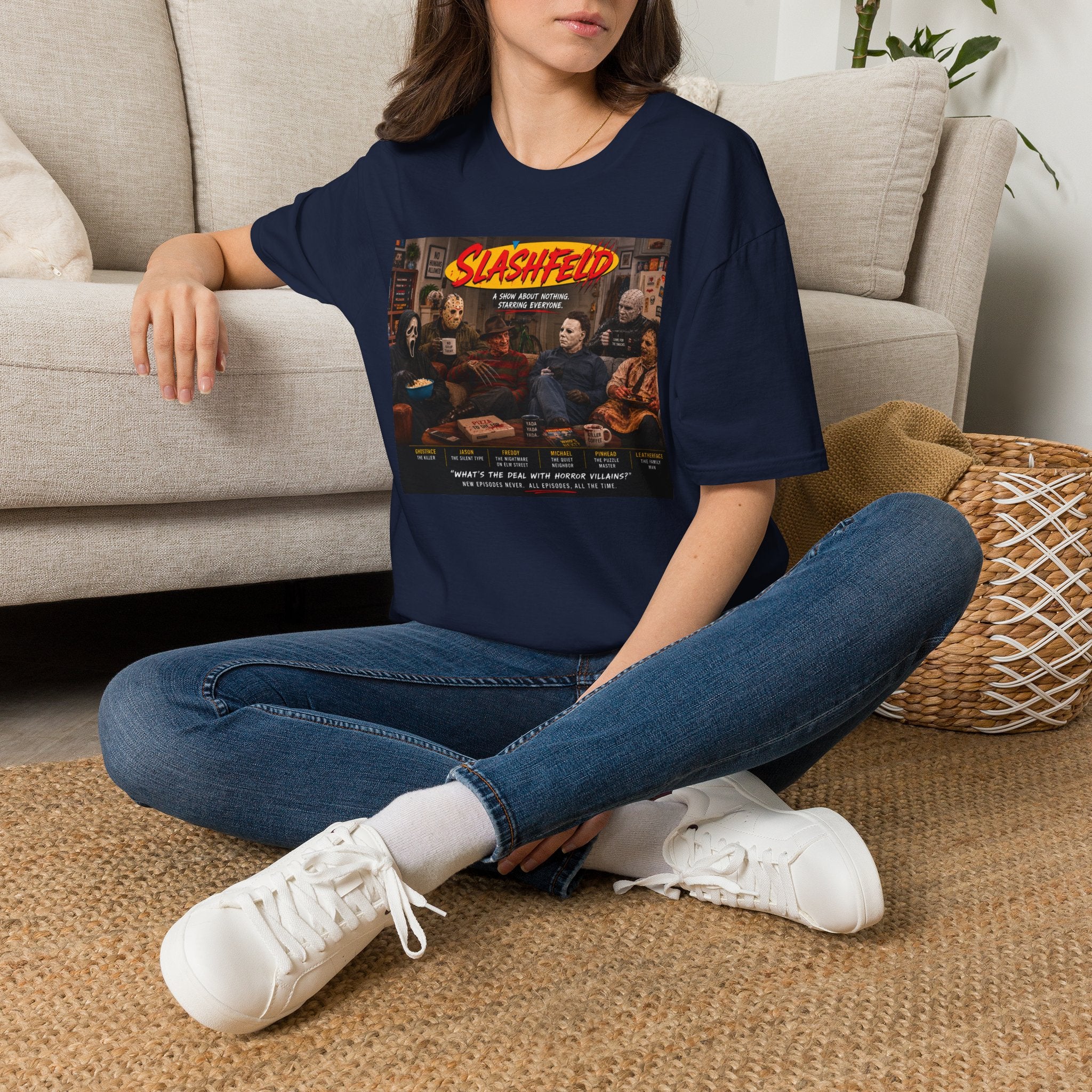 Slashfield T-Shirt — Horror Icons Movie Night Graphic Tee