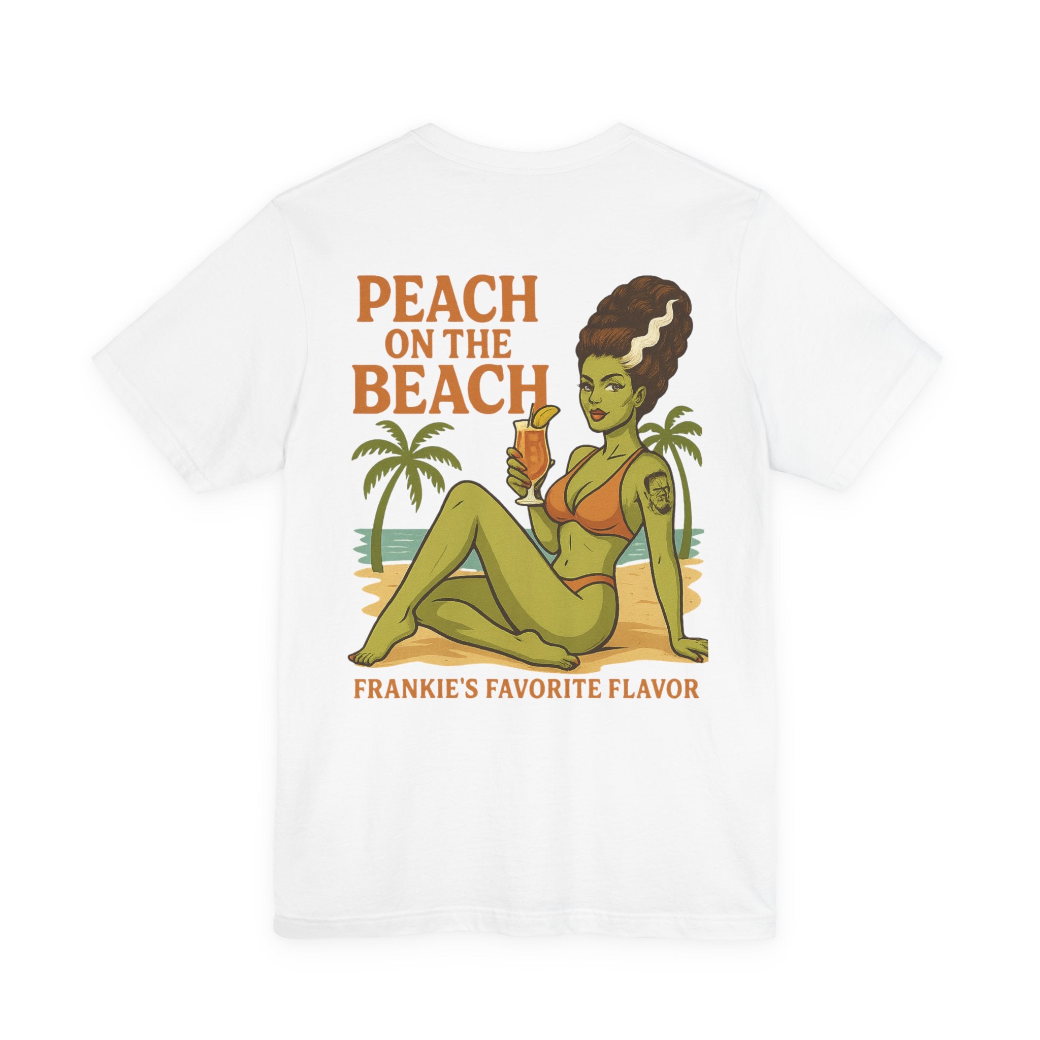 Peach on the Beach T-Shirt — Frankie’s Favorite Flavor Vintage Pinup Beach Tee
