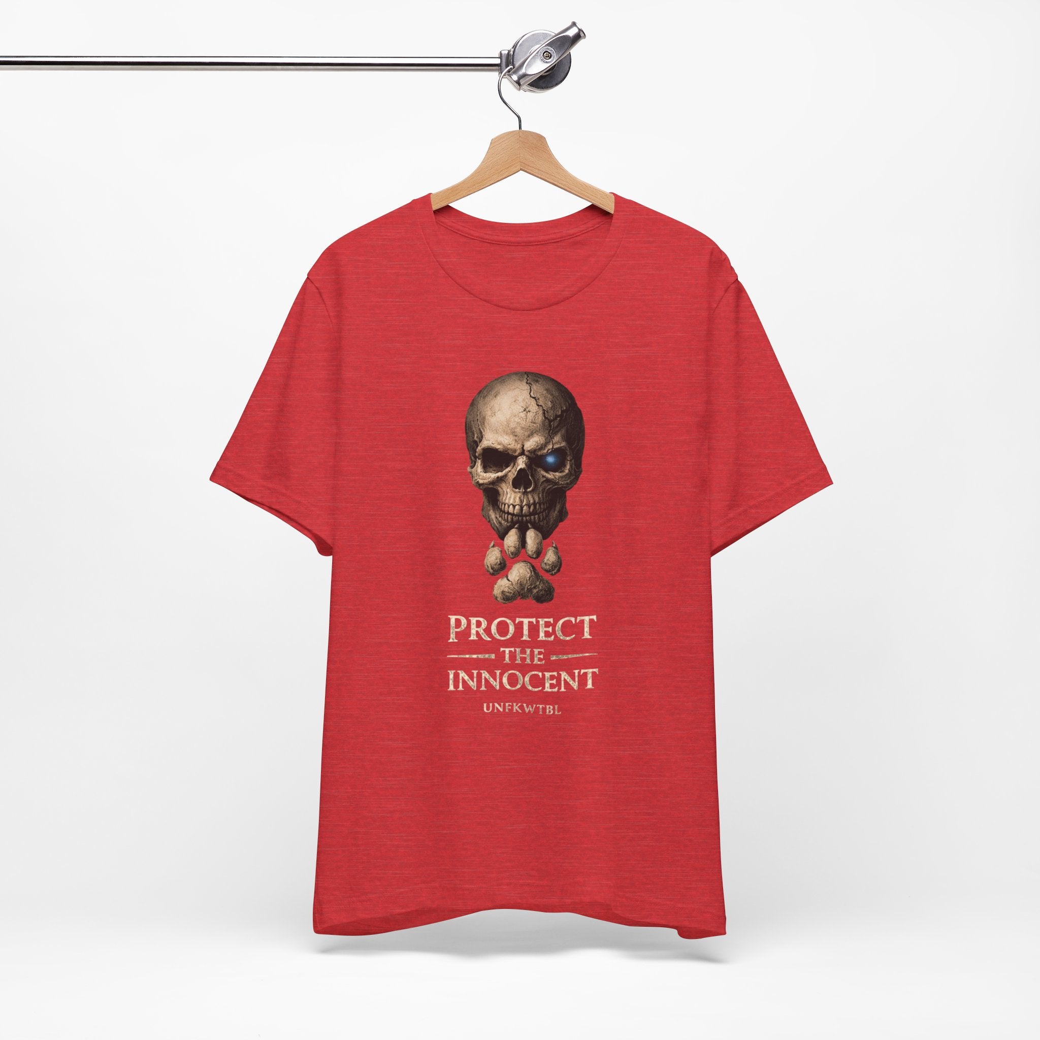 Protect the Innocent Skull Tee — "Harm Them... Answer For It." Statement T-Shirt