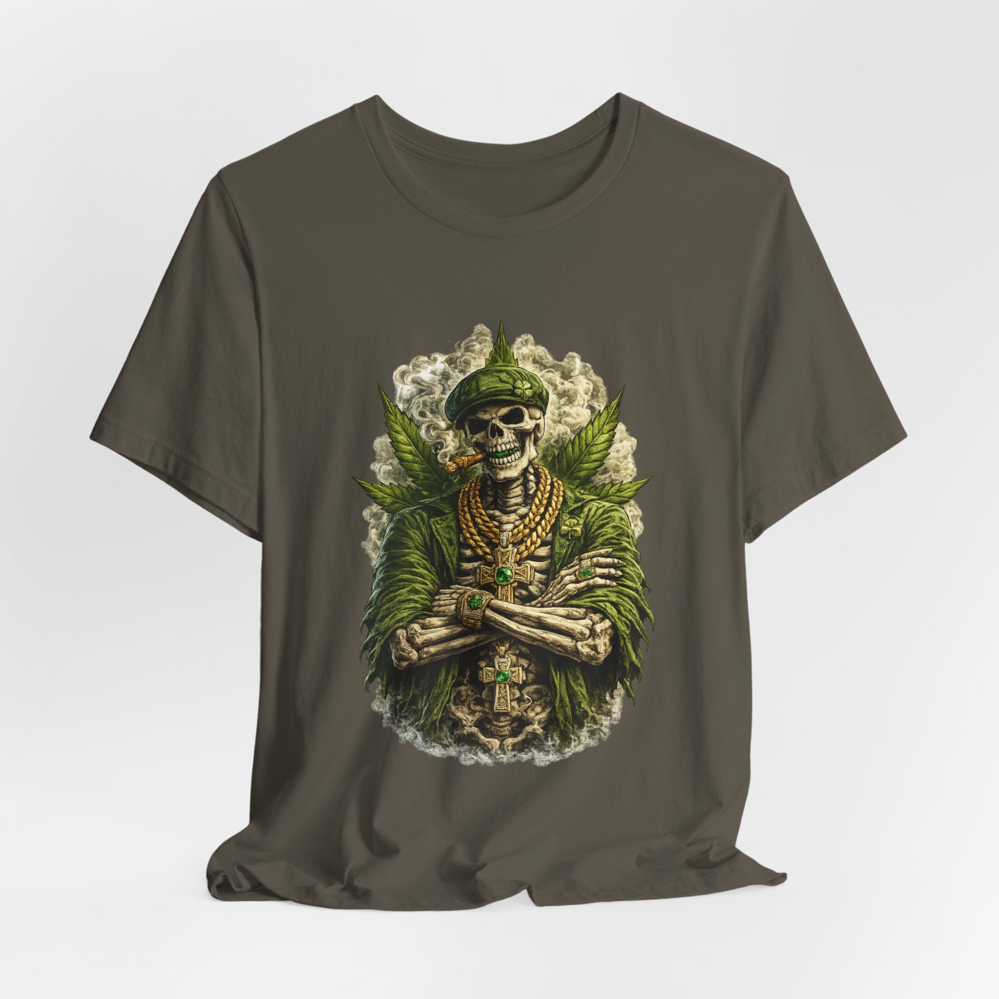 Skeleton King Graphic Tee – Regal Skull Streetwear Tee
