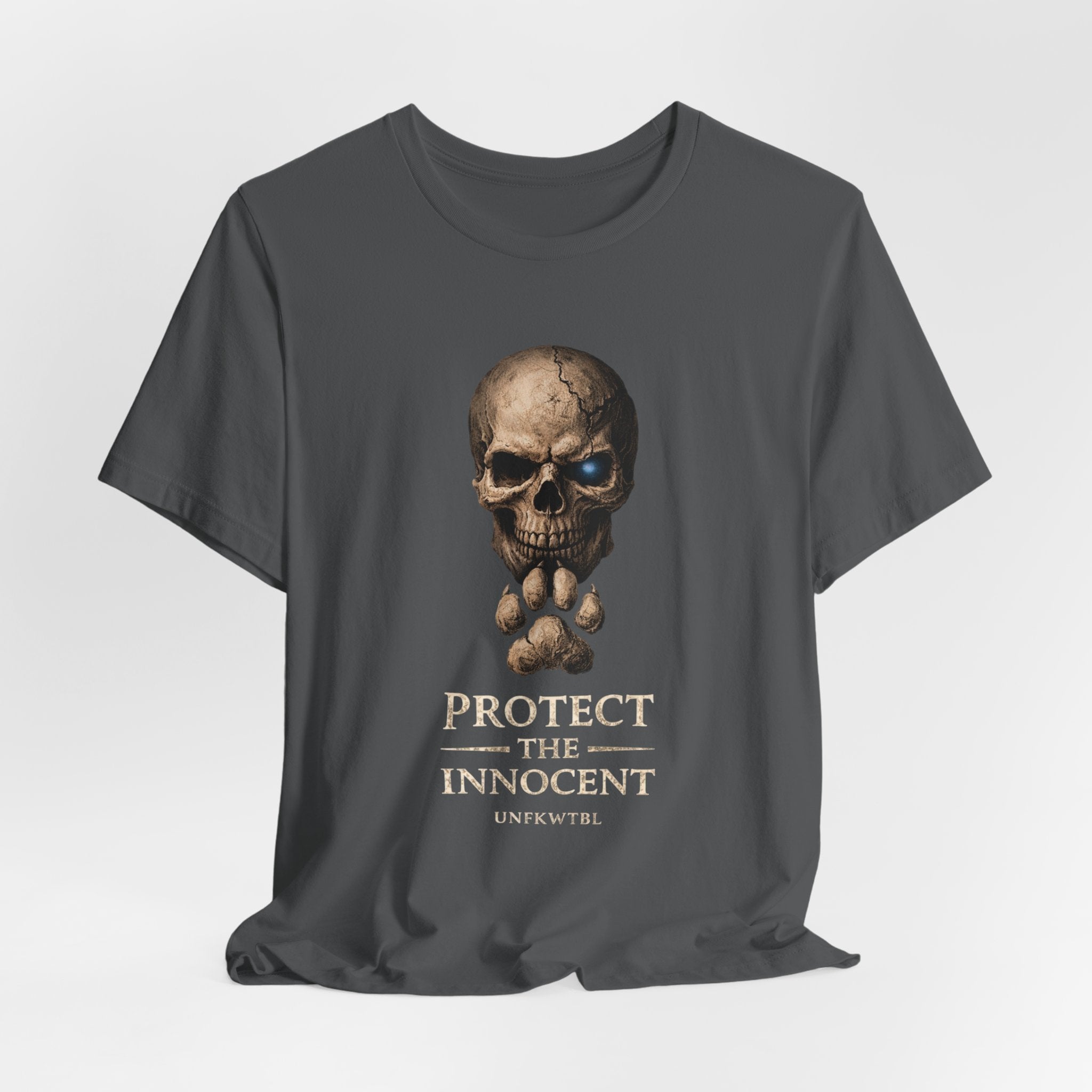 Protect the Innocent Skull Tee — "Harm Them... Answer For It." Statement T-Shirt