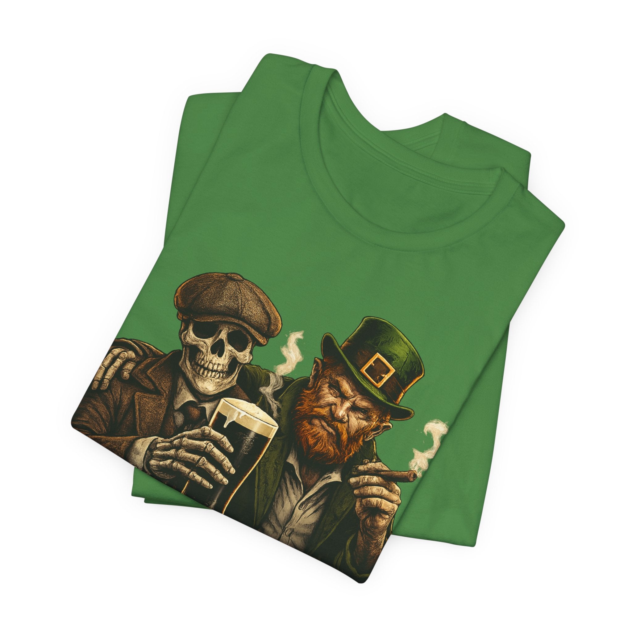 Loyalty Over Luck St. Patrick’s Tee — Vintage Leprechaun & Skeleton Pub Graphic T‑Shirt