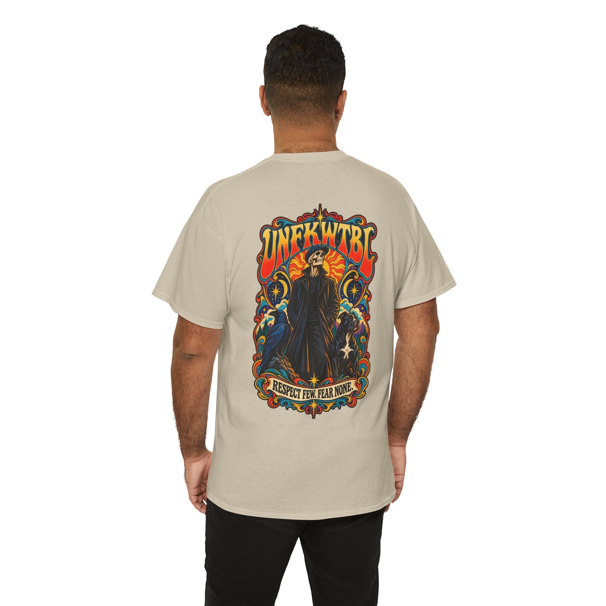 Respect Few. Fear None. Cloaked Figure Graphic Tee