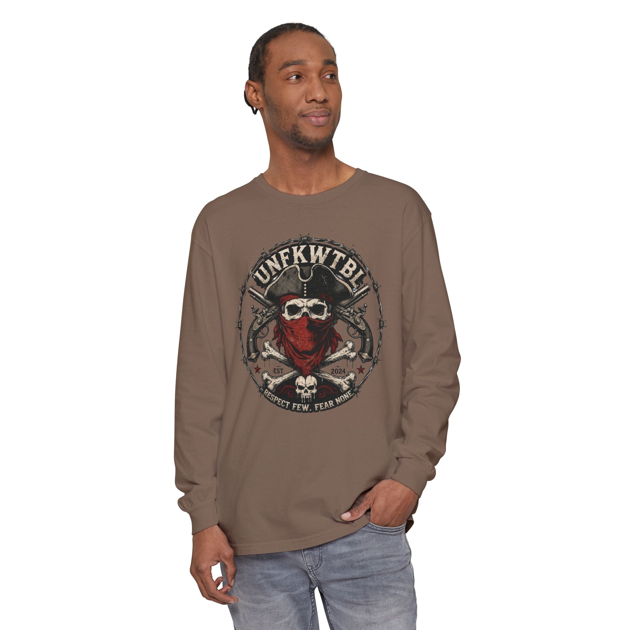 Skull Bandana Long Sleeve T-Shirt — UNFKWTBL Graphic