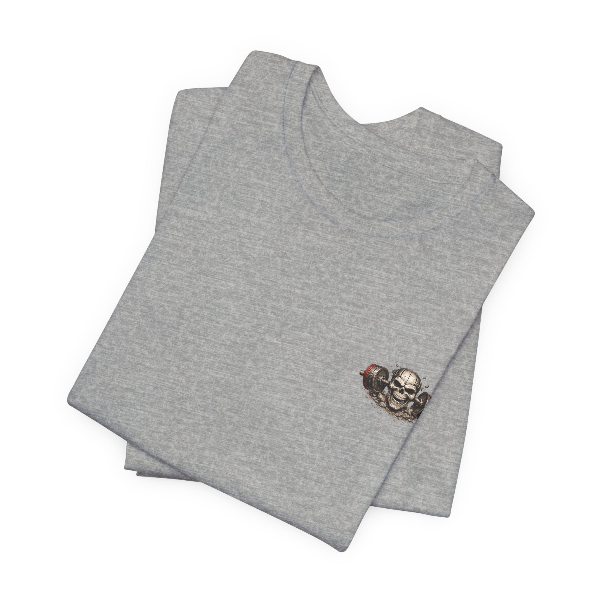 Weightlifting Tee — Vintage Bench Press Skull Design (UNFKWTBL)