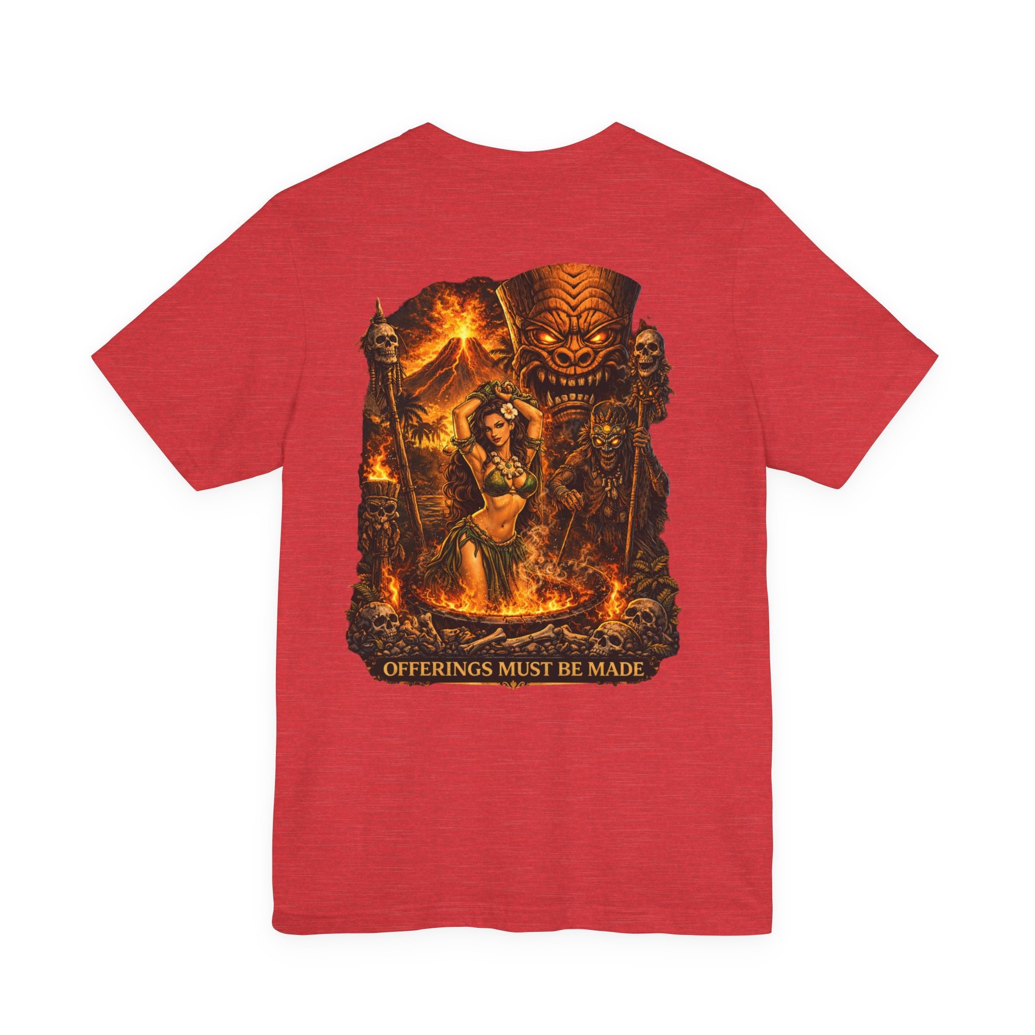 Tiki Ritual Graphic Tee — "Offerings Must Be Made" Back Print